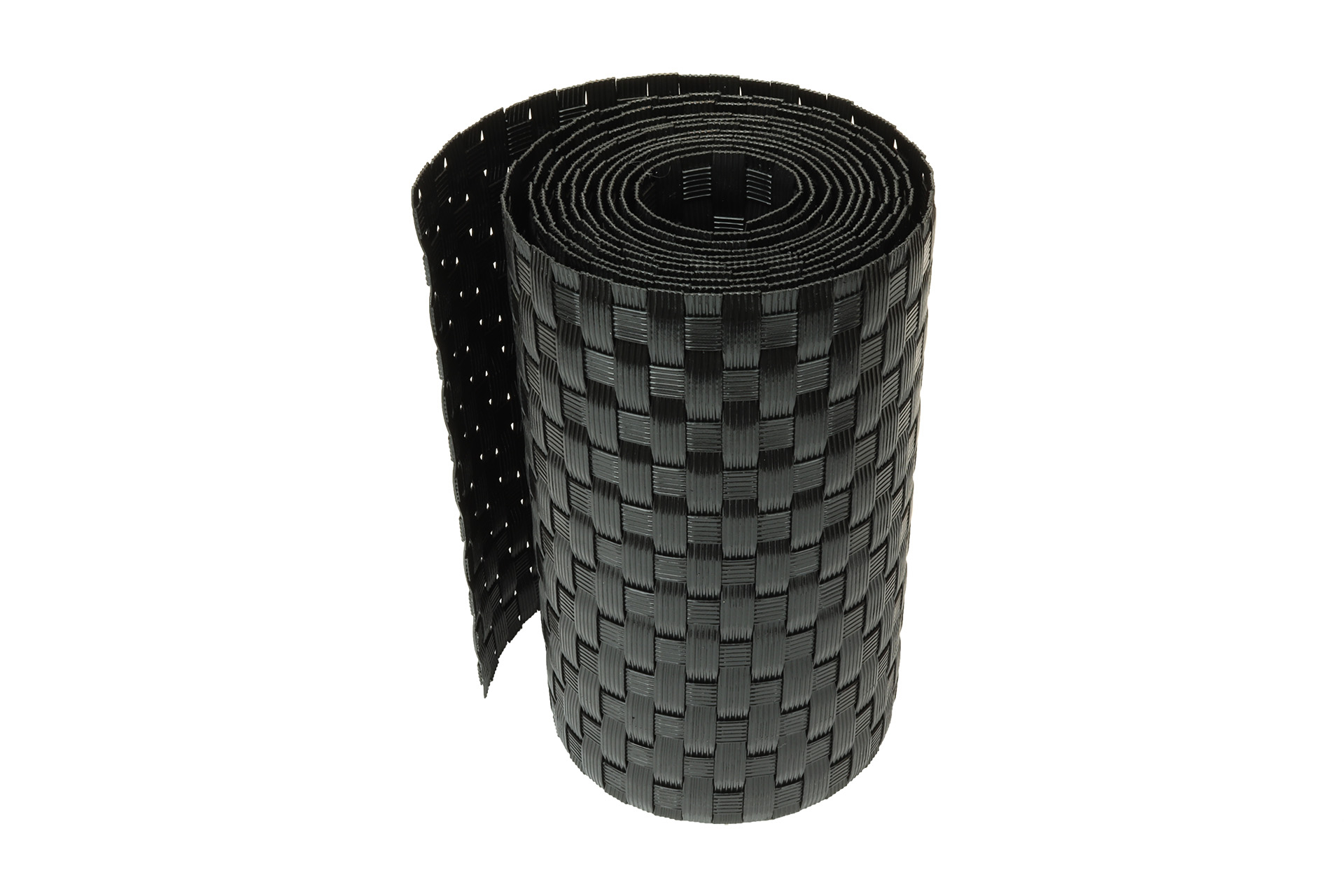 Vlechtband Rotan Look Zwart 255 x 19 cm - Per Stuk