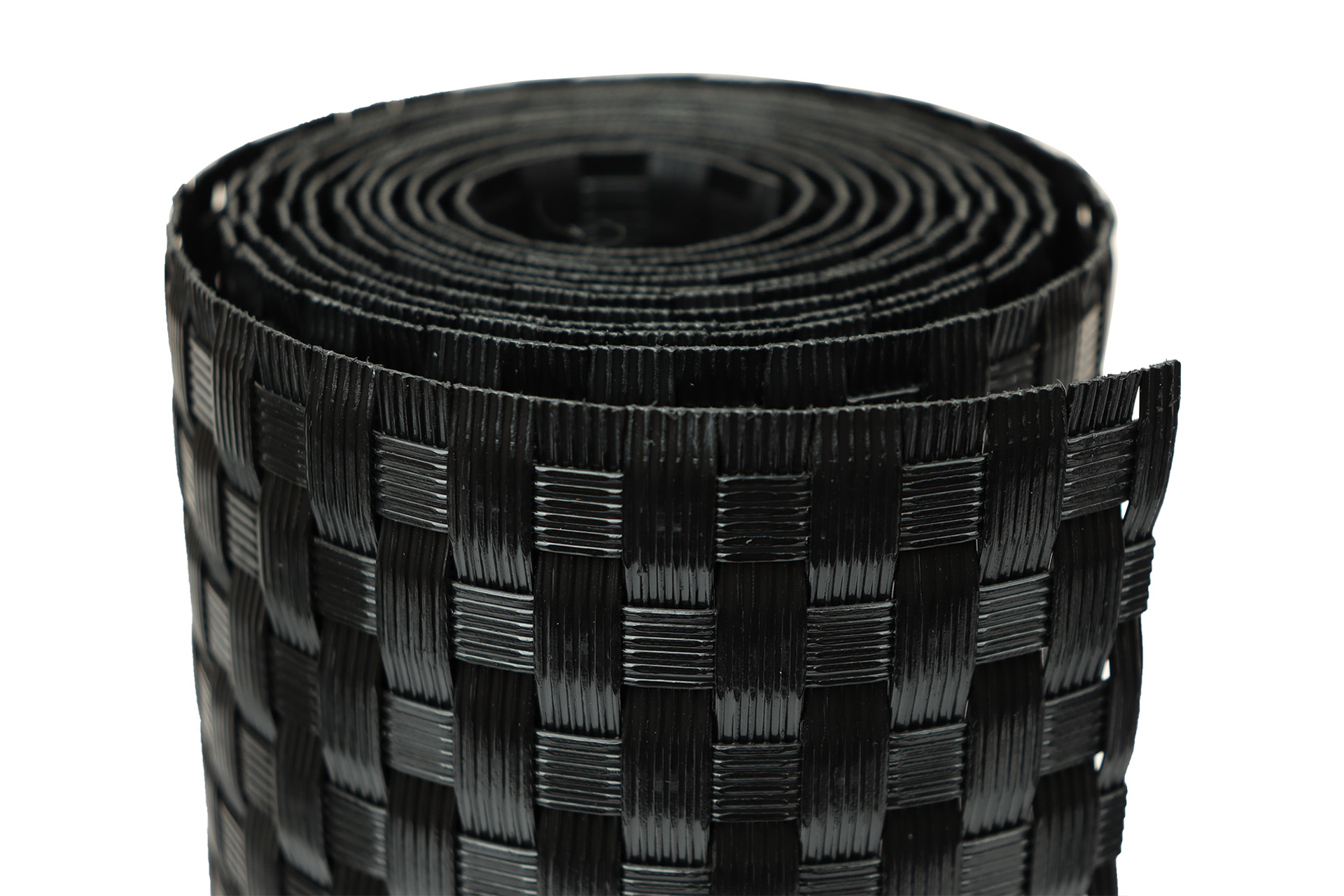 Vlechtband Rotan Look Zwart 255 x 19 cm - Per Stuk, foto 2 van 6