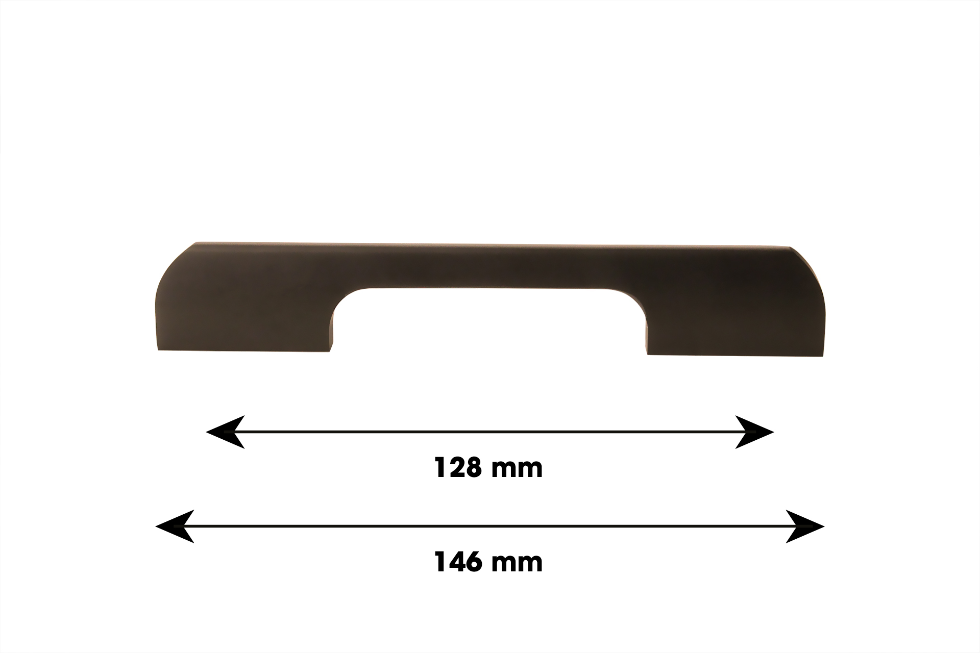 Lavuzo Handgreep Design Brons 146 mm - Boorafstand 128 mm - Per Stuk, foto 2 van 2