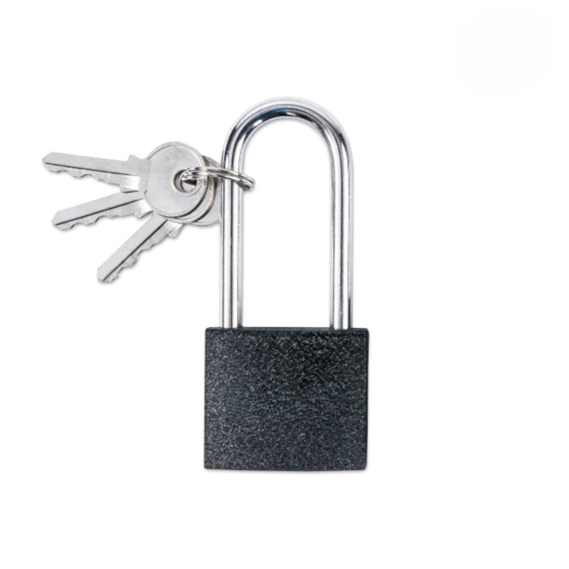 Hangslot zwart hoge beugel 50 mm - Per Stuk