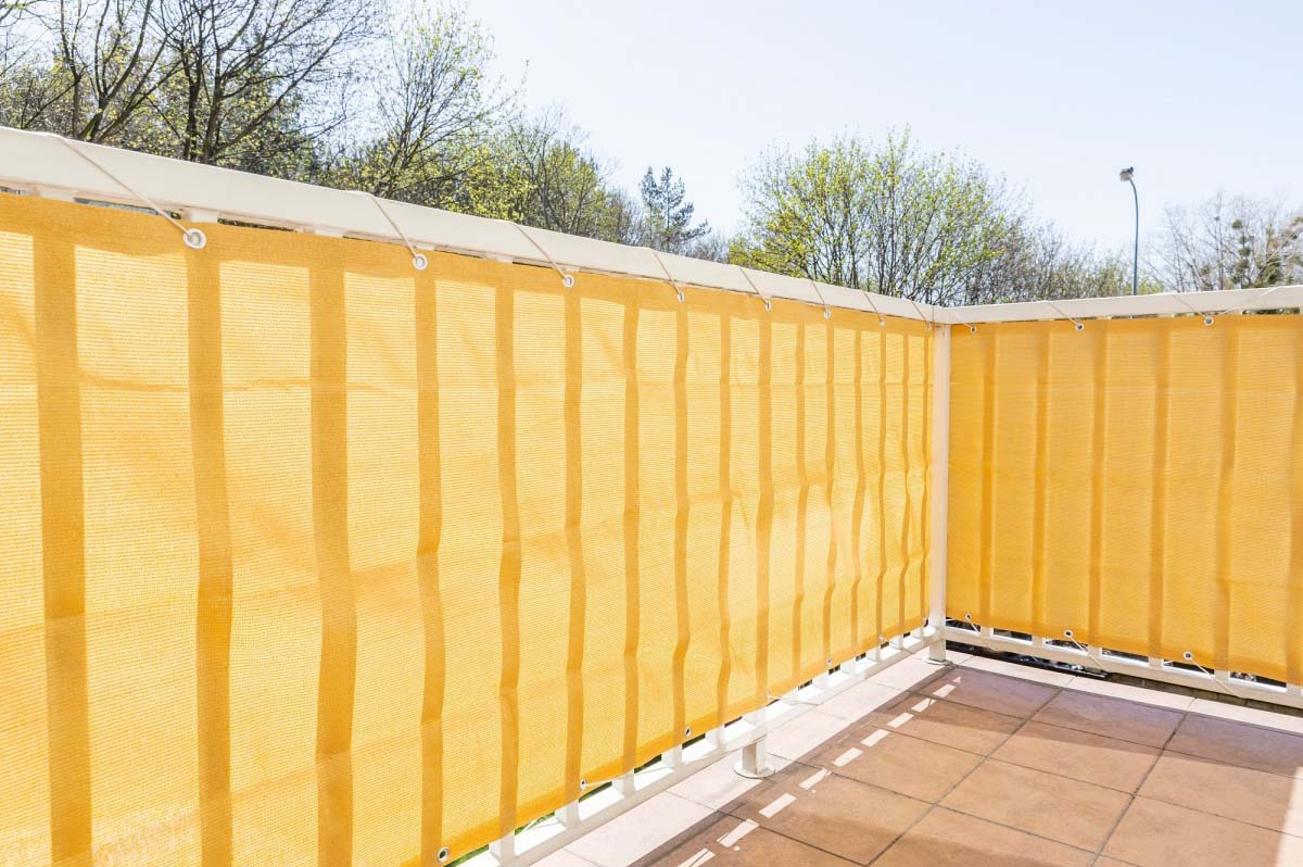 Balkonscherm 90 x 3 m - Balkondoek Beige - 160 g/m² - Per Stuk, foto 2 van 4