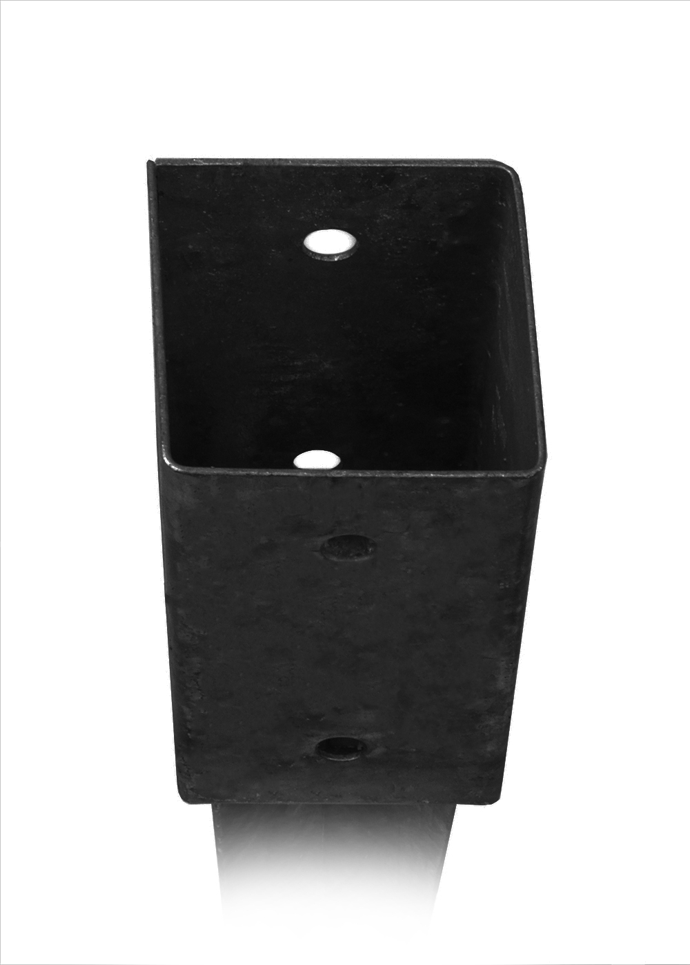Paalhouder met punt Zwart Gecoat 7.1 x 7.1 x 75 cm - Per Stuk, foto 2 van 2