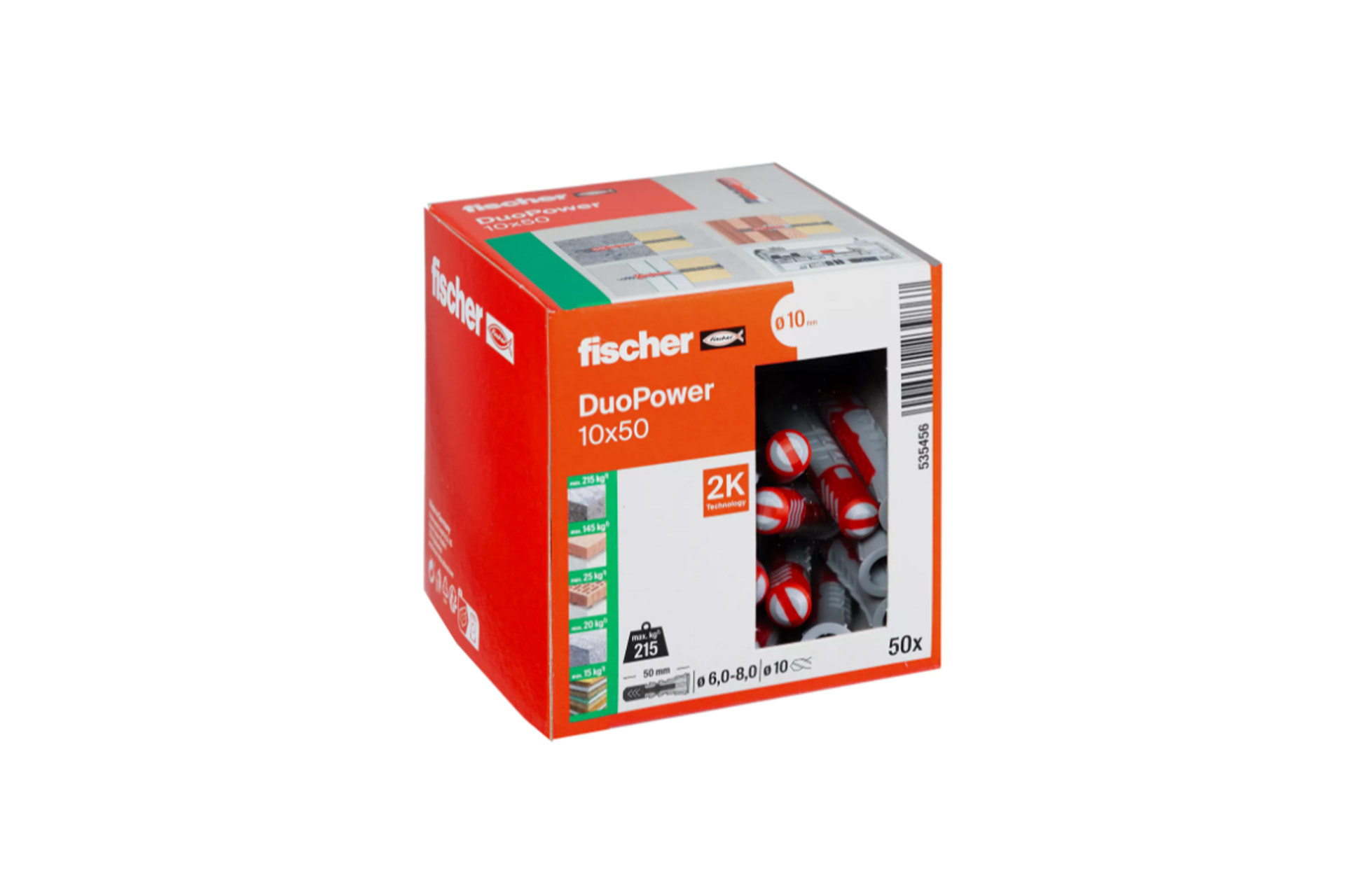 Fischer Duopower pluggen 10 x 50 mm - Doos 50 stuks, foto 2 van 2