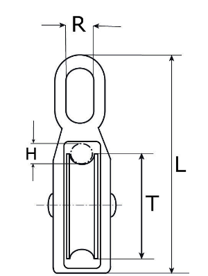 Katrol verzinkt voor max. 6 mm koord - Per Stuk, foto 2 van 2