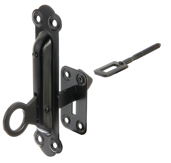 Luikvastzetter Zwart 150 x 38 mm - Per Stuk
