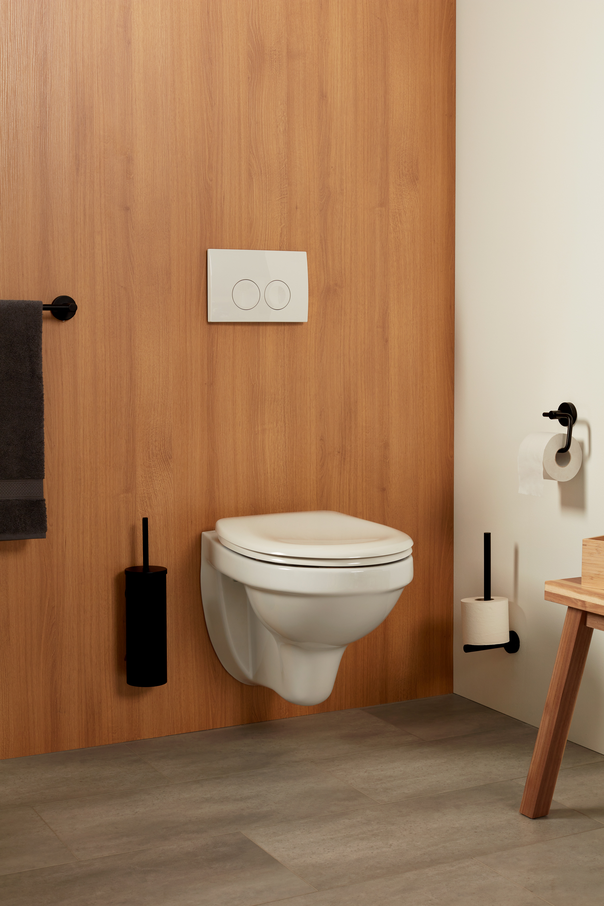 Reserve Toiletrolhouder Mat Zwart - Per Stuk, foto 2 van 3
