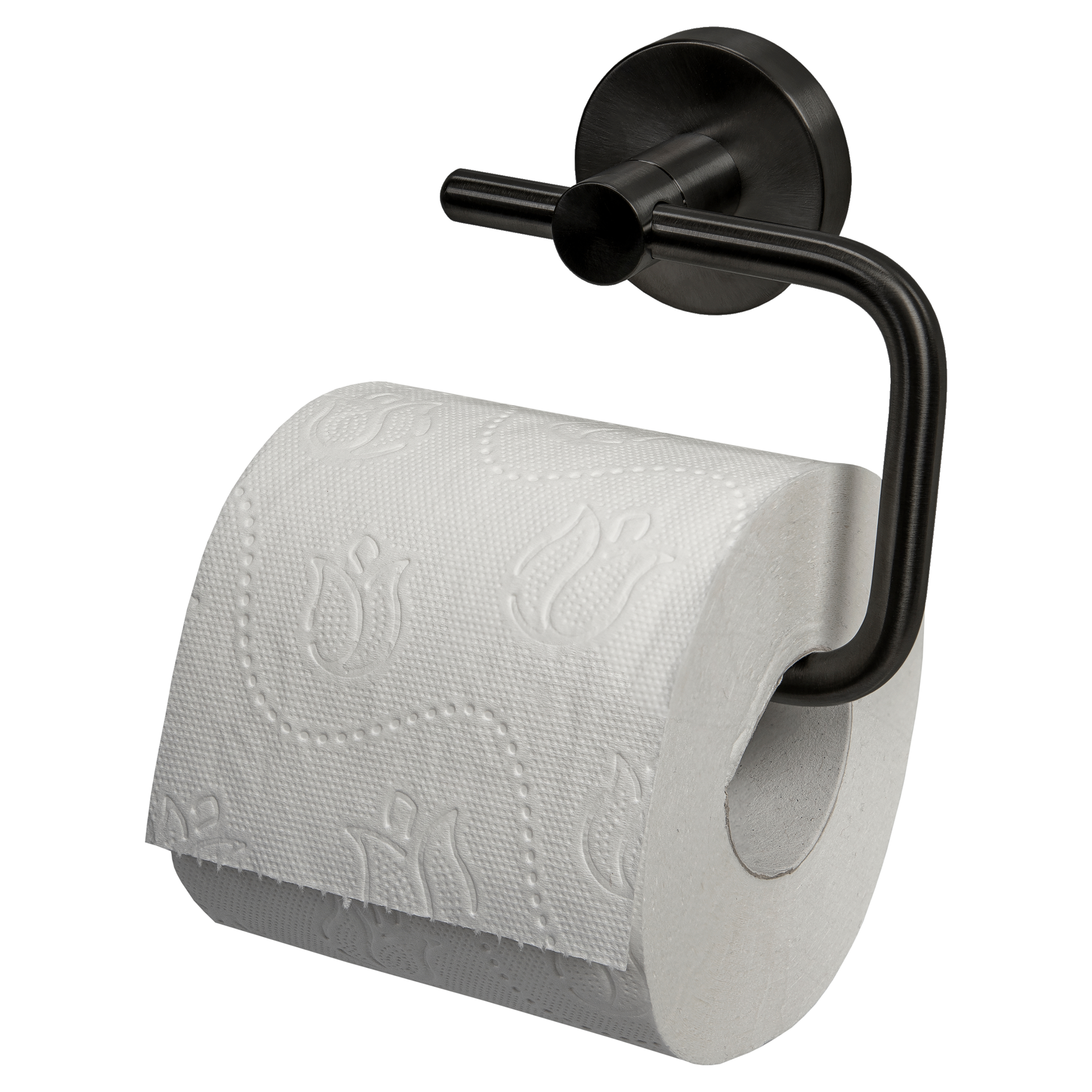 Toiletrolhouder zonder Klep Gunmetal - Per Stuk