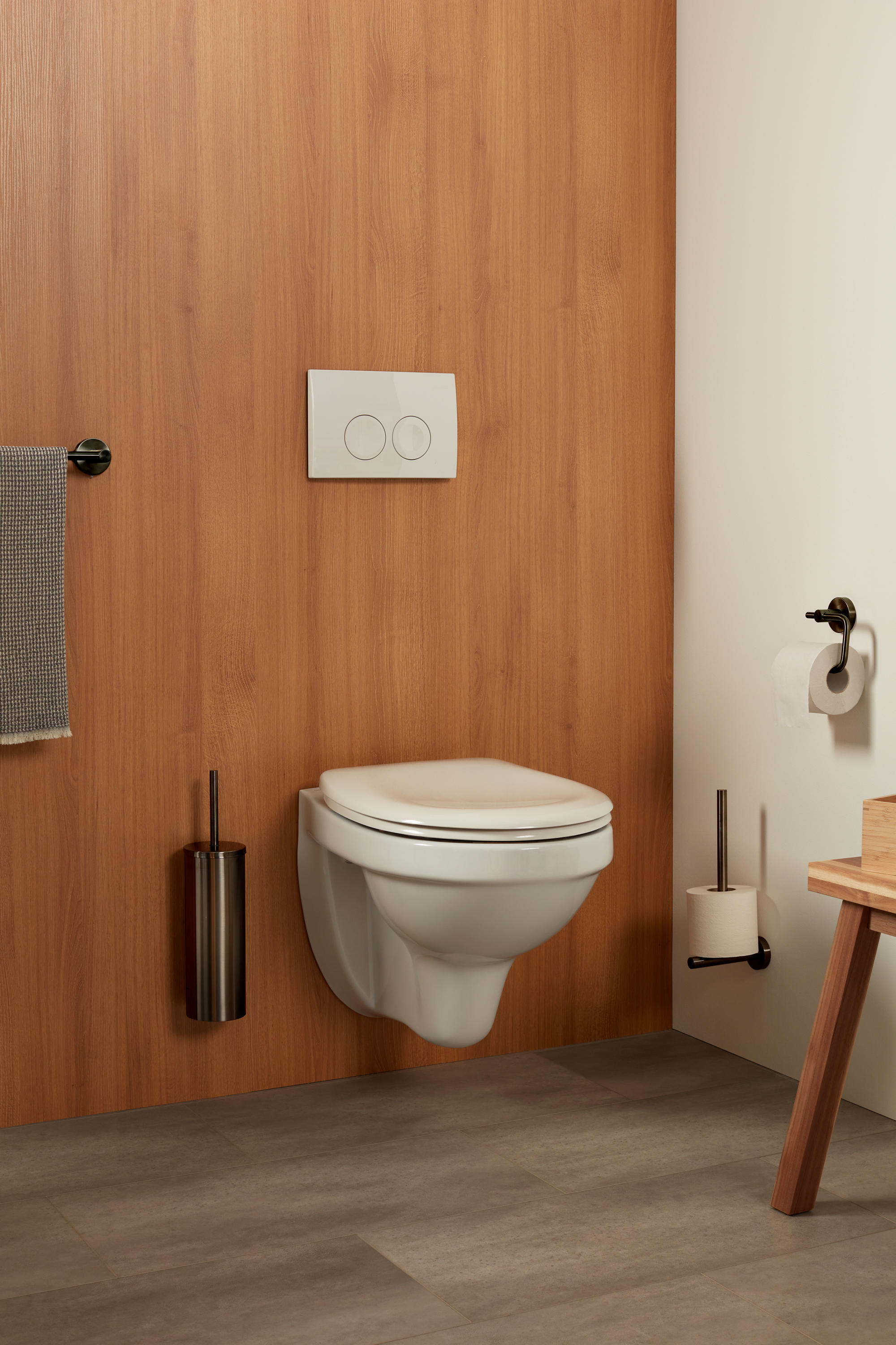 Toiletborstelset Metaal Gunmetal - Per Stuk, foto 4 van 5