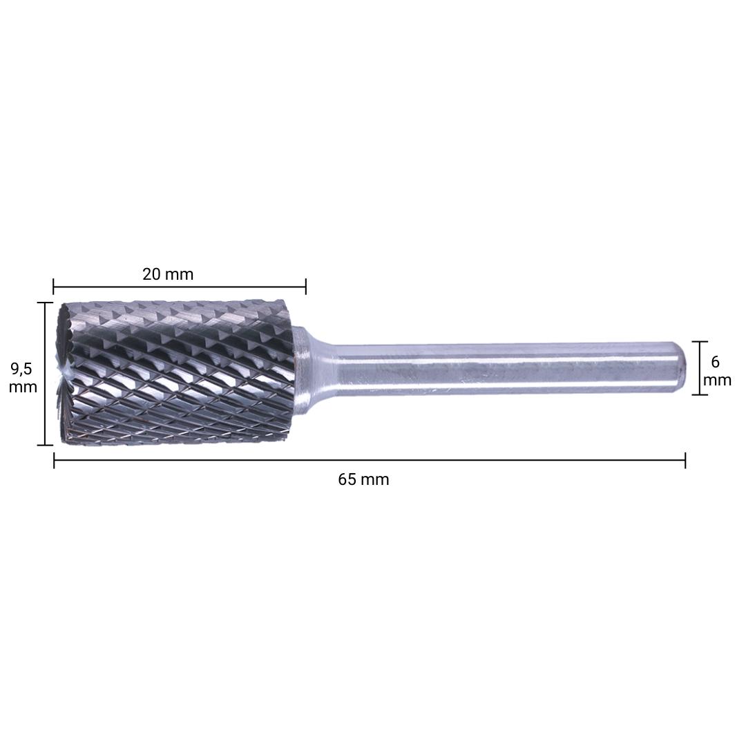 HM Stiftfrees Type B Cylinder met kopvertanding 10 mm - Per Stuk, foto 2 van 2