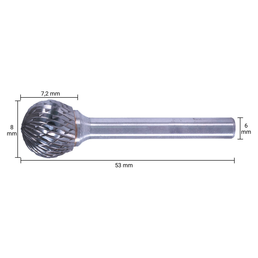HM Stiftfrees Type D Kogel 8 mm - Per Stuk, foto 2 van 2