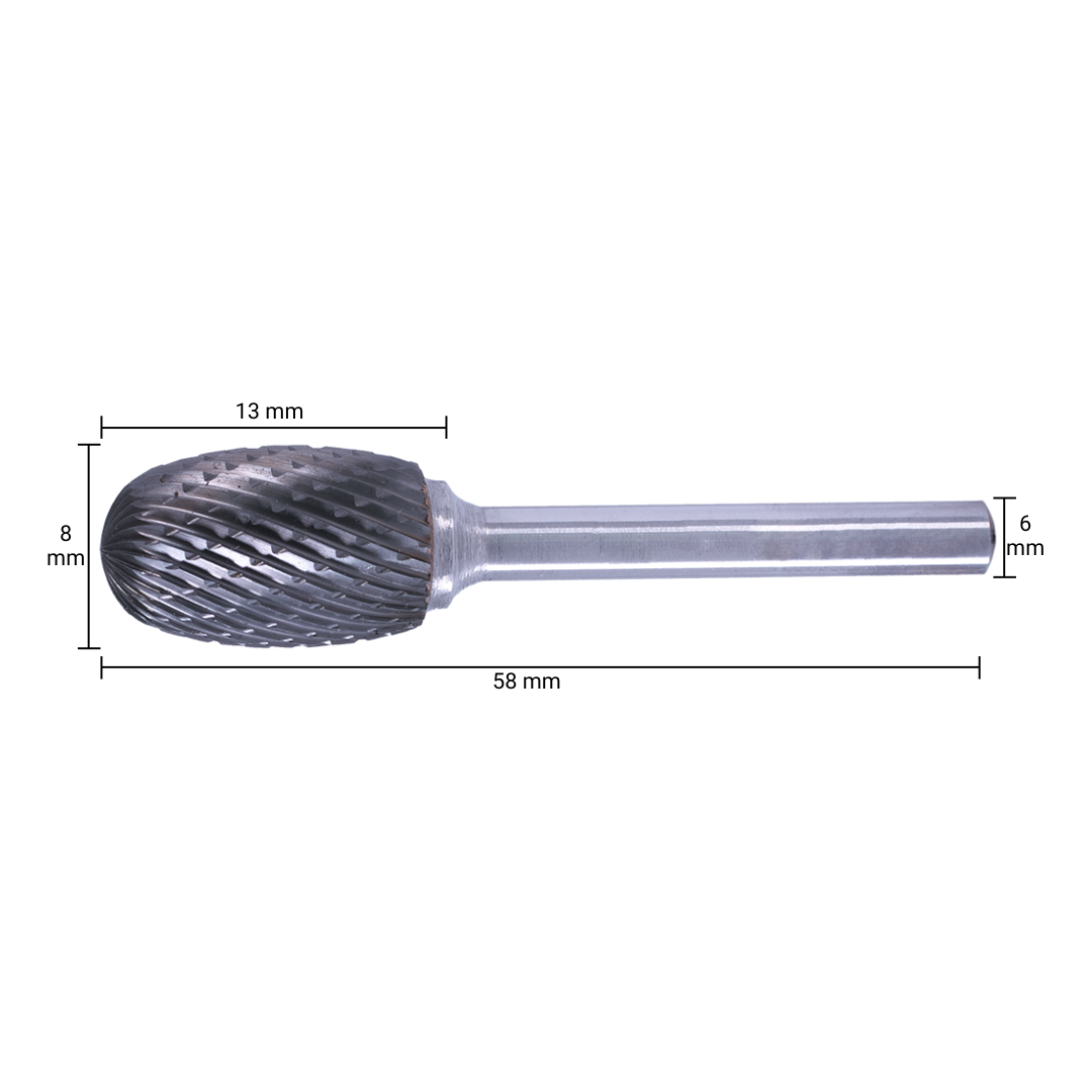 HM Stiftfrees Type E Ovaal 8 mm - Per Stuk, foto 2 van 2