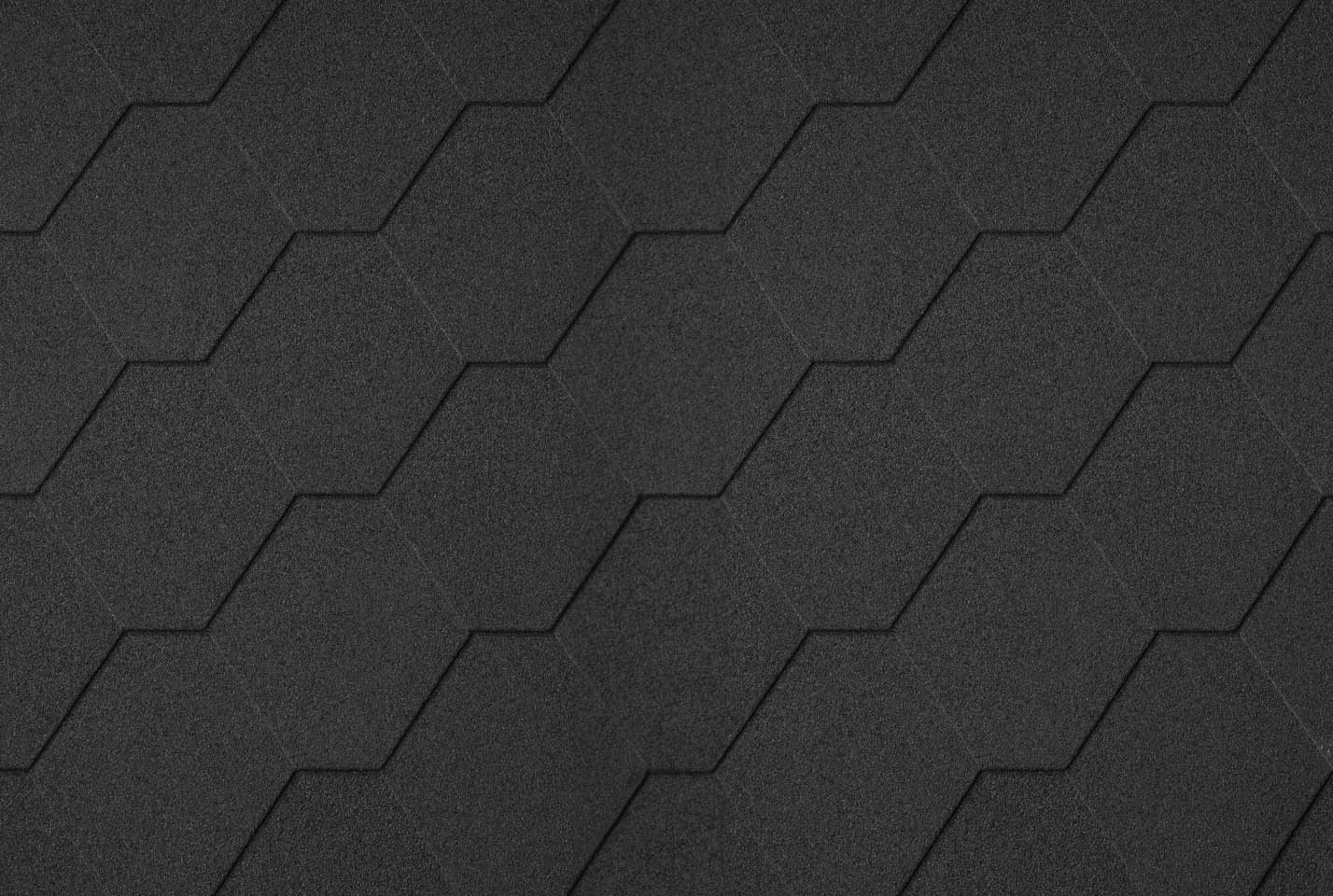 Dakshingles Hexagonaal Zwart - Pak 3m2