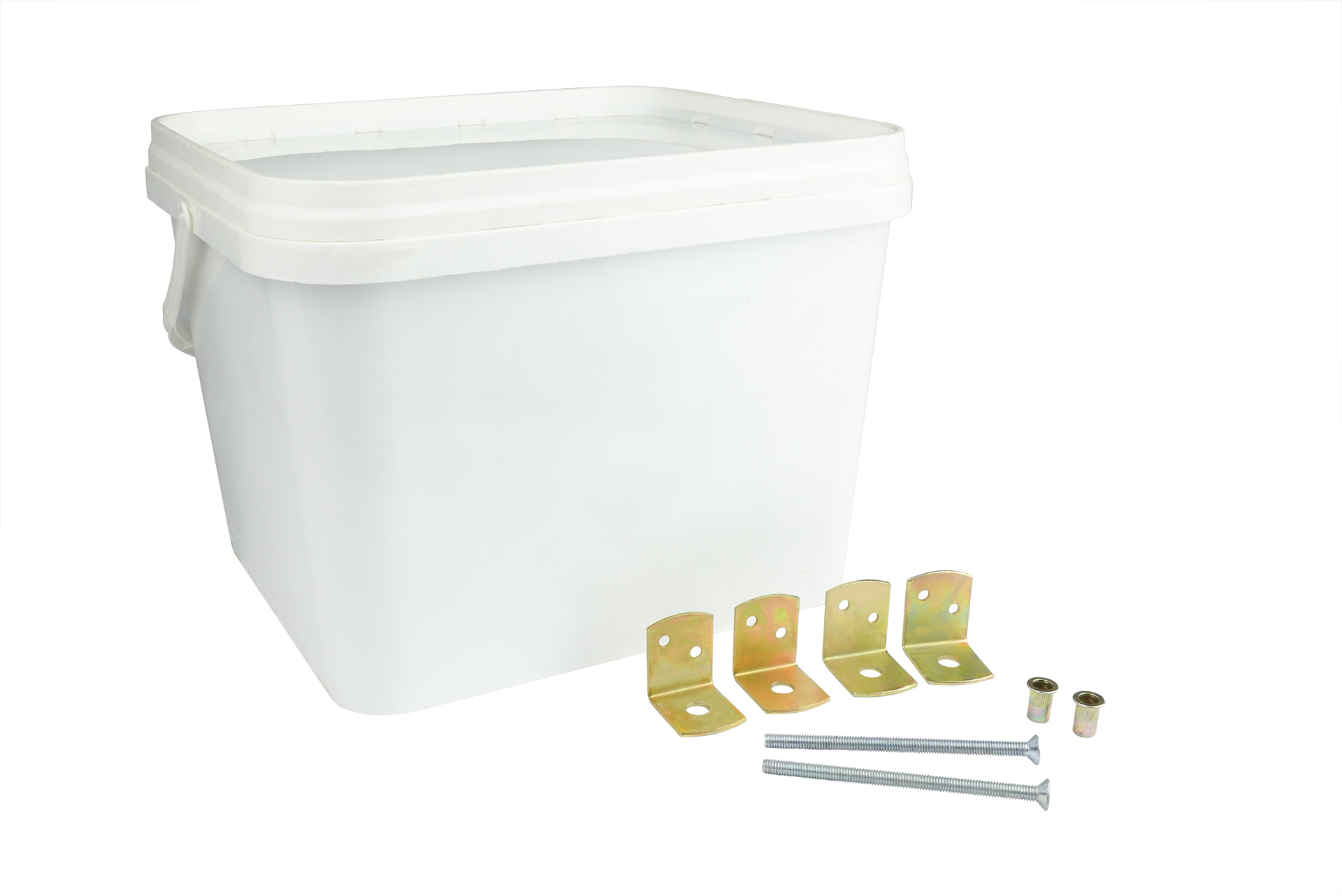 Betonpaal bevestigingsset Verzinkt - Voordeelbox 150 sets - voor Palen 10 x 10 cm - Per Doos