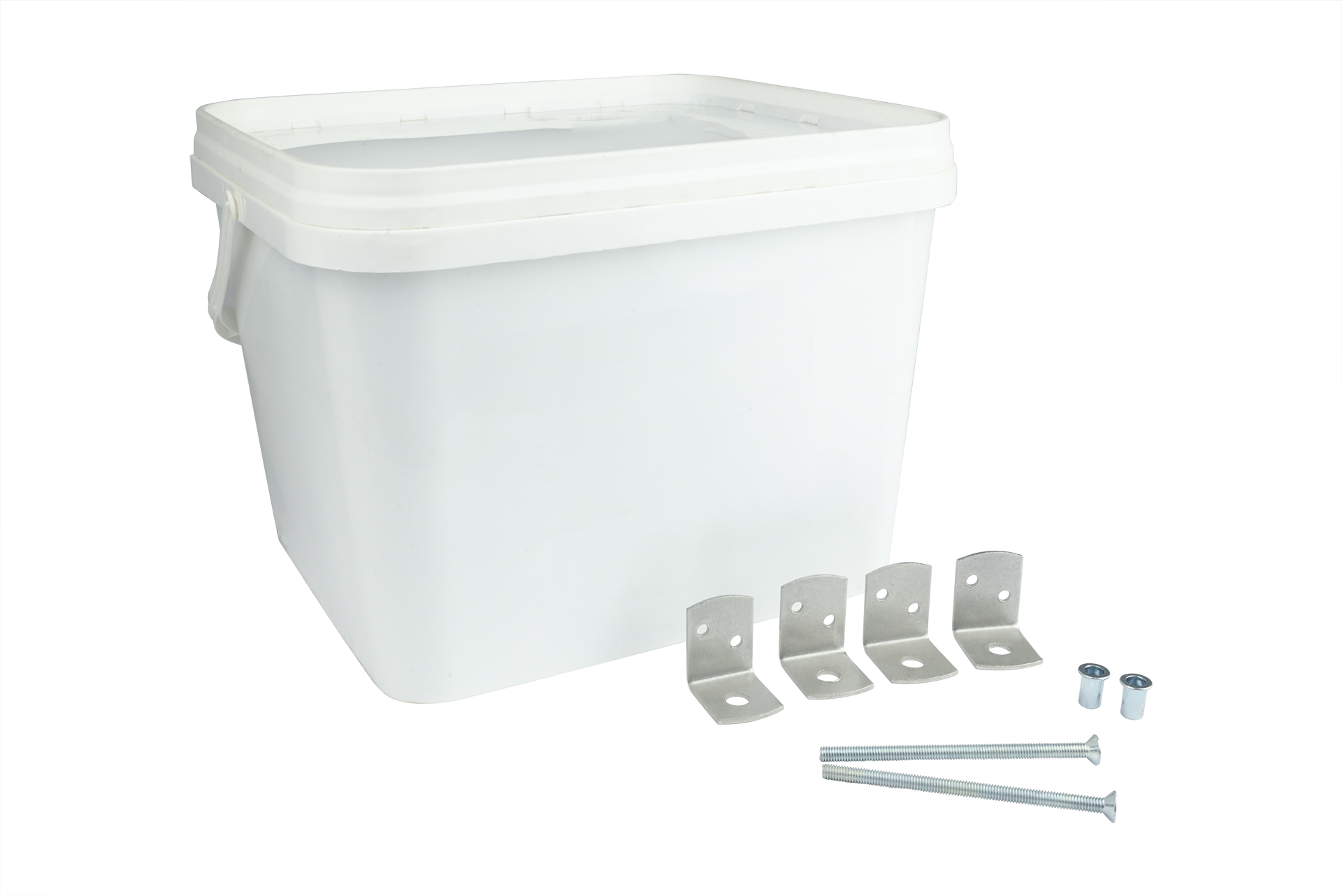 Betonpaal bevestingsset RVS - Voordeel box 150 sets - voor Palen 10 x 10 cm - Per Doos