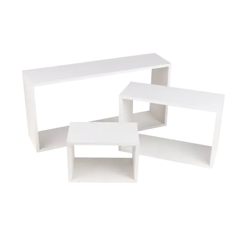 en.casa] Wandplank set van 3 Gildeskål 40x13x7 cm bamboe | premiumXL