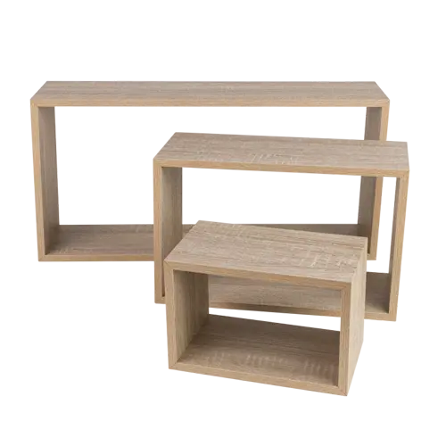 Wandplank set van 3 - Kwadratisch Hout - Per Set, foto 3 van 3