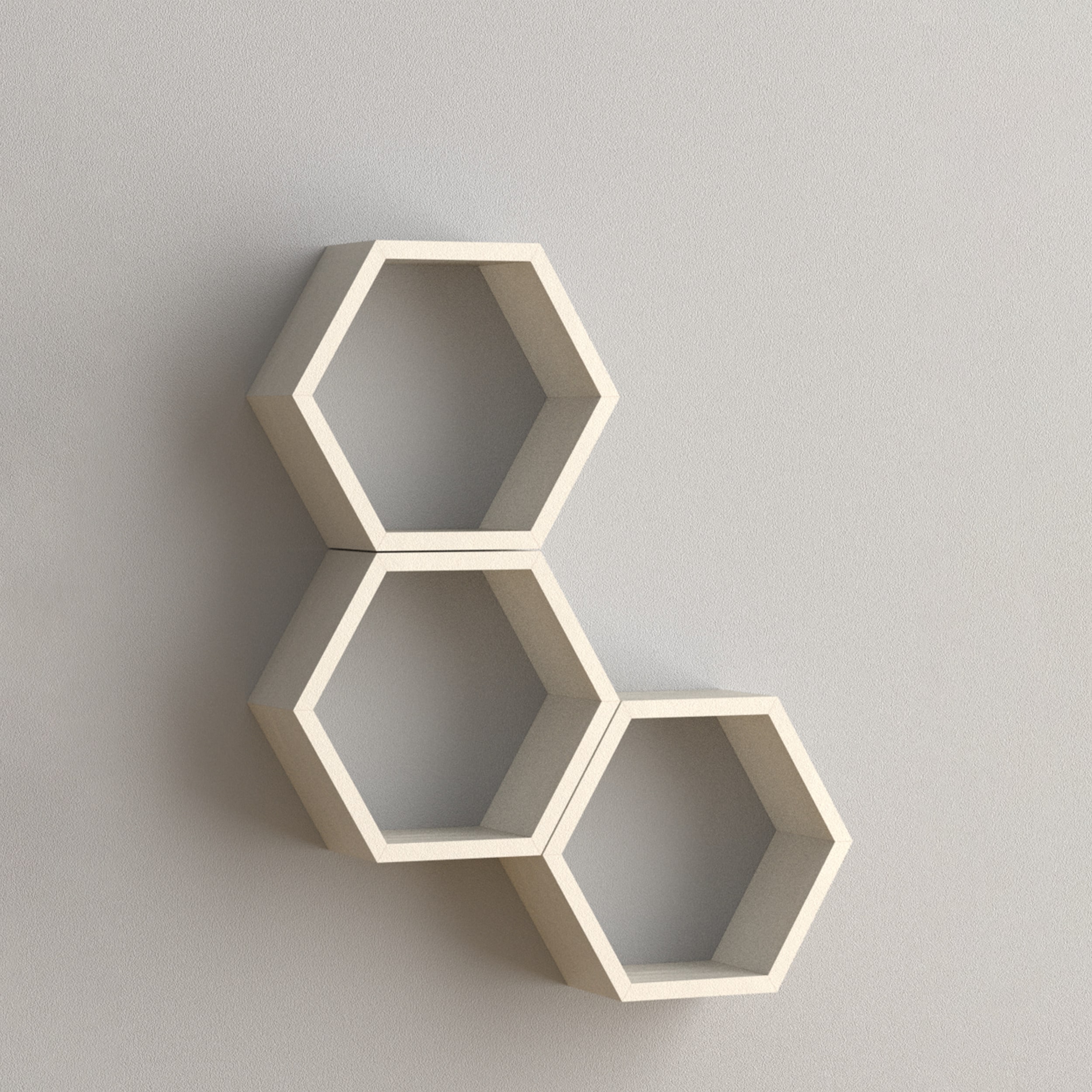 Zelf wandplank set maken - Hexagon Wit - Per Stuk, foto 2 van 2