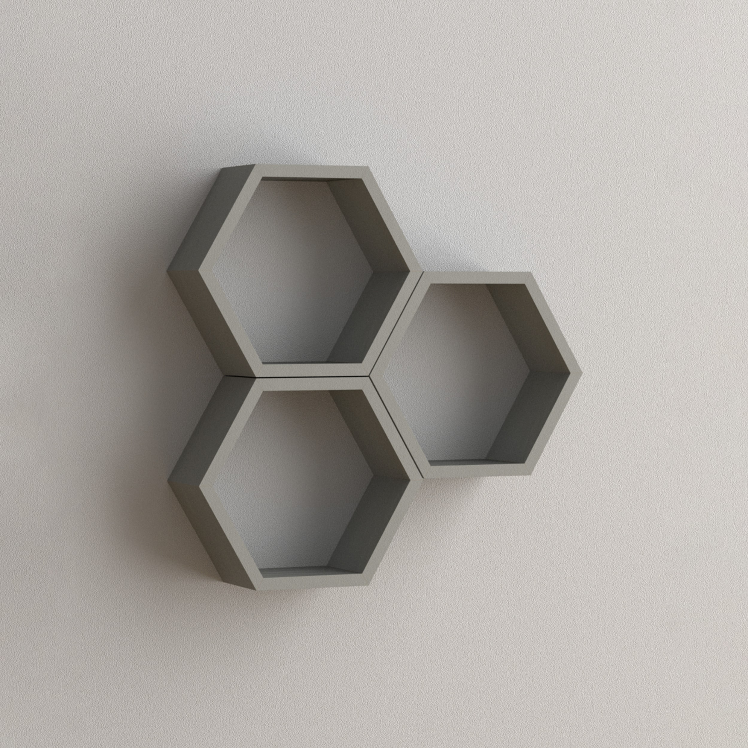 Zelf wandplank set maken - Hexagon Antraciet - Per Stuk, foto 2 van 2