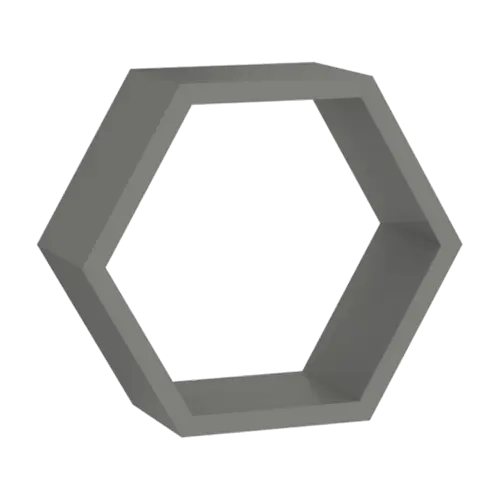 Zelf wandplank set maken - Hexagon Antraciet - Per Stuk