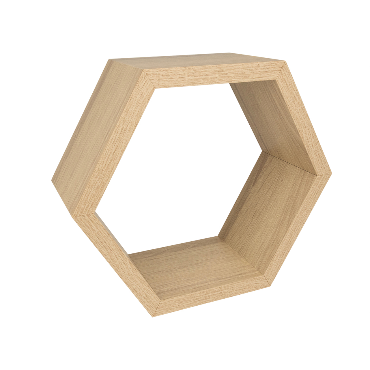 Zelf wandplank set maken - Hexagon Hout - Per Stuk