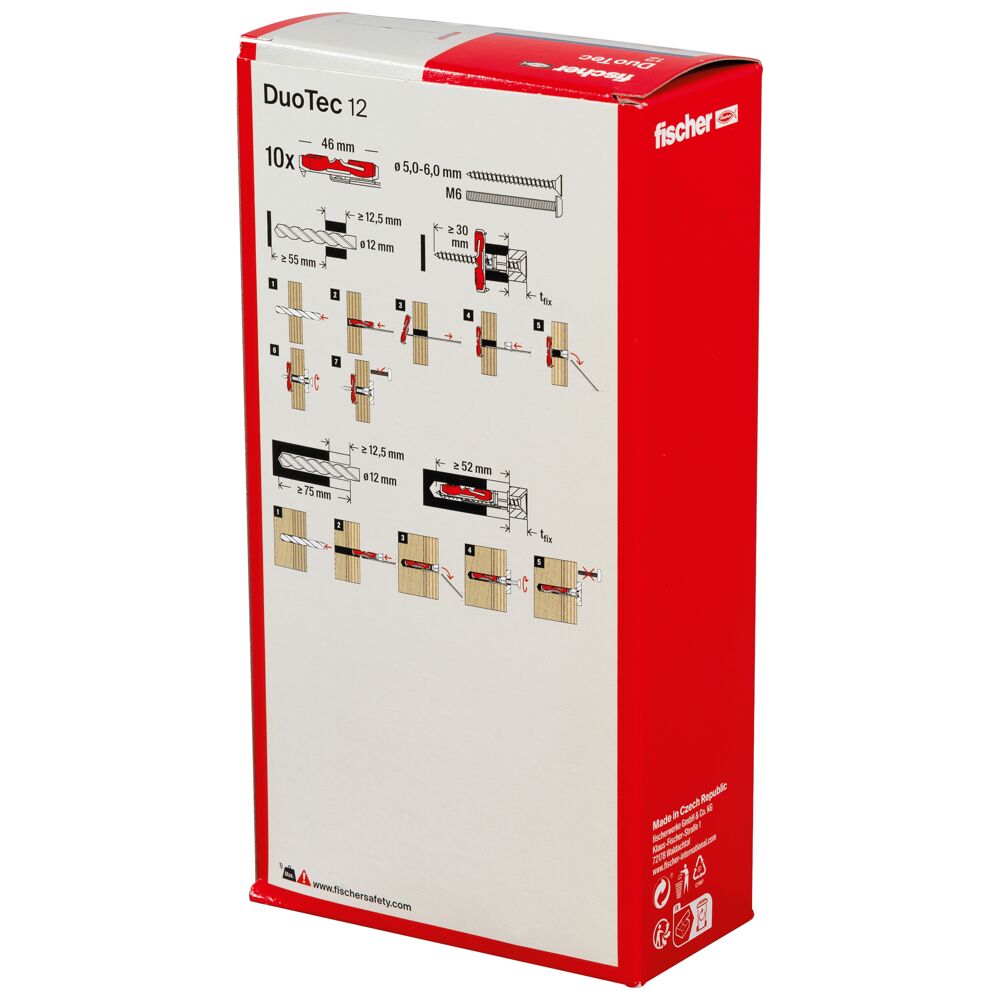 Fischer Hollewandplug DuoTec 12 - Doos 10 stuks, foto 5 van 6