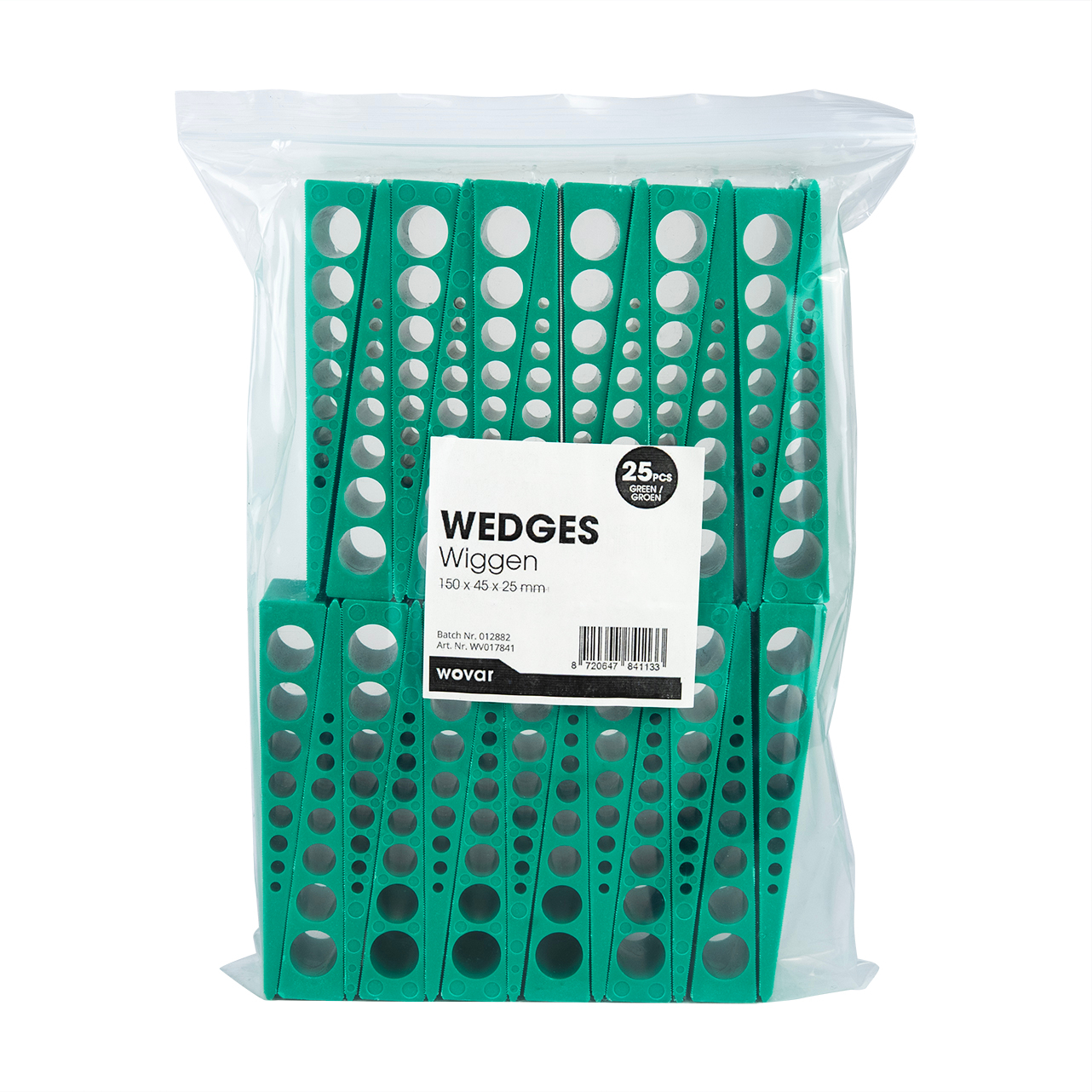 Kunststof Wiggen 150x45x25 mm Groen - 25 stuks, foto 3 van 4