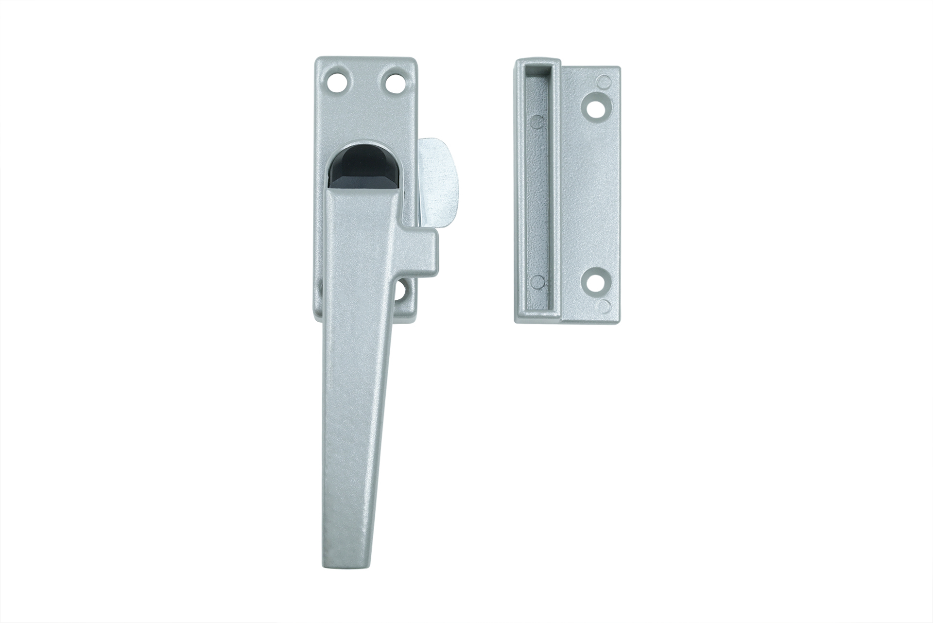 Raamsluiting met drukknop aluminium links - Per stuk