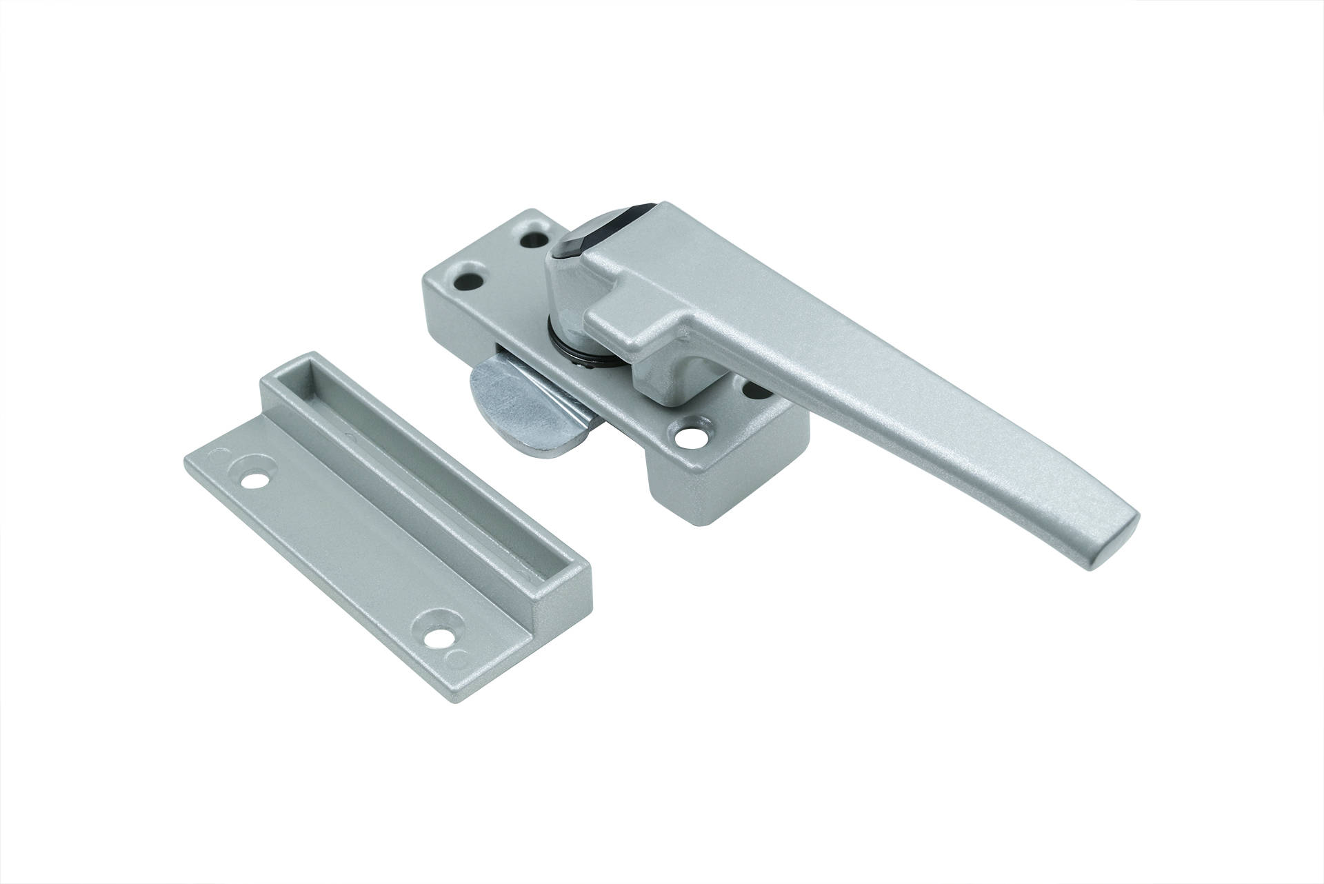 Raamsluiting met drukknop aluminium rechts - Per stuk, foto 2 van 2