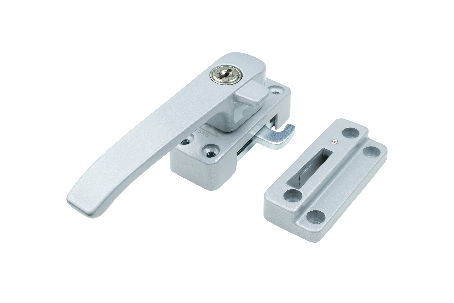 Raamsluiting met slot SKG aluminium links - Per stuk, foto 2 van 2