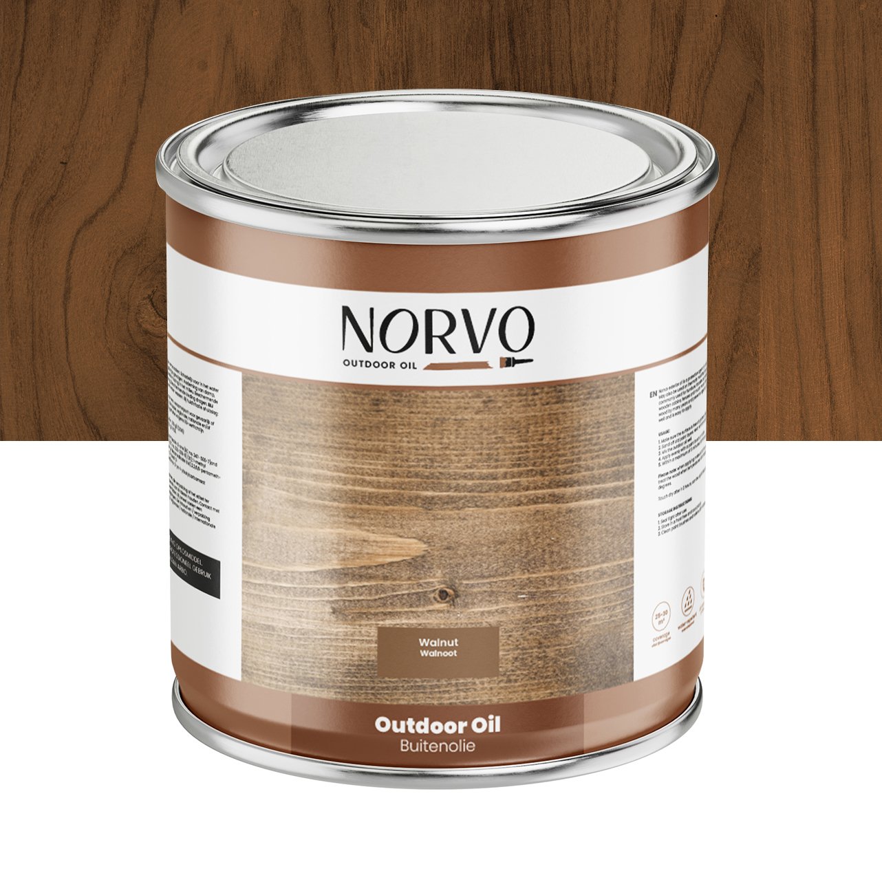 Norvo - Outdoor Oil Walnut 3 liter - Per Stuk