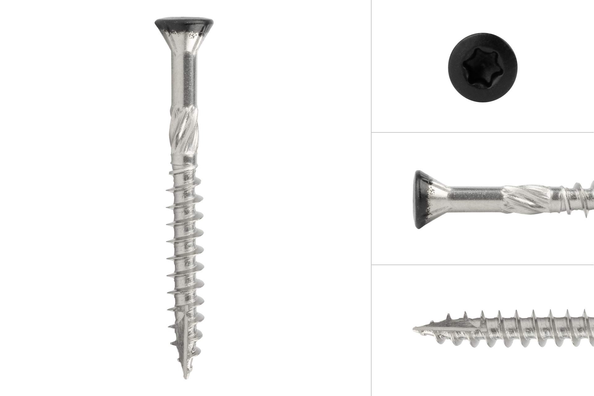 Voordeelemmer Potdekselschroeven Zwart RVS 410 4.0 x 40 mm Torx 15 Deeldraad - 1750 stuks, foto 2 van 5