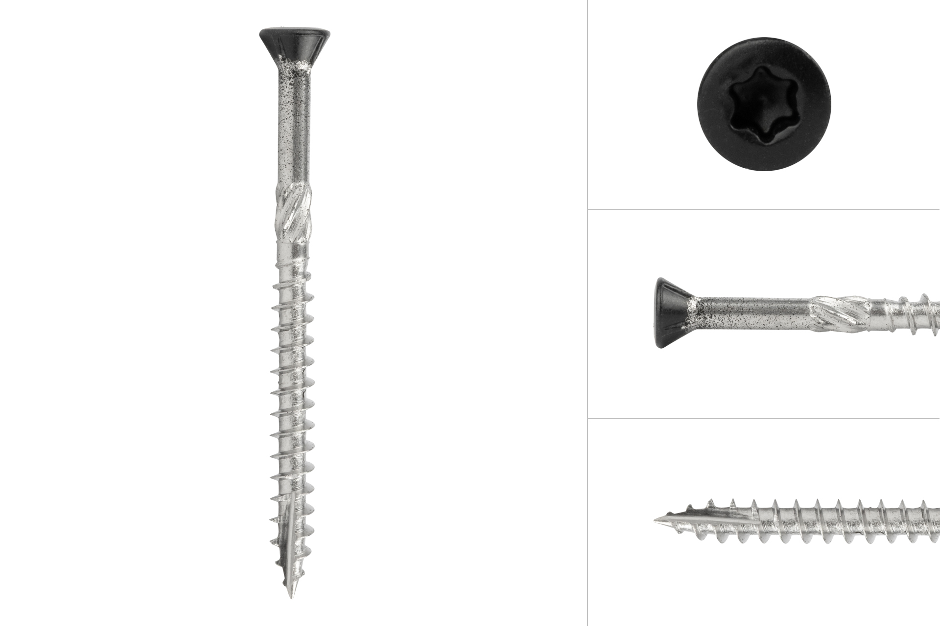 Voordeelemmer Potdekselschroeven Zwart RVS 410 4.0 x 50 mm Torx 15 Deeldraad - 1500 stuks, foto 2 van 5