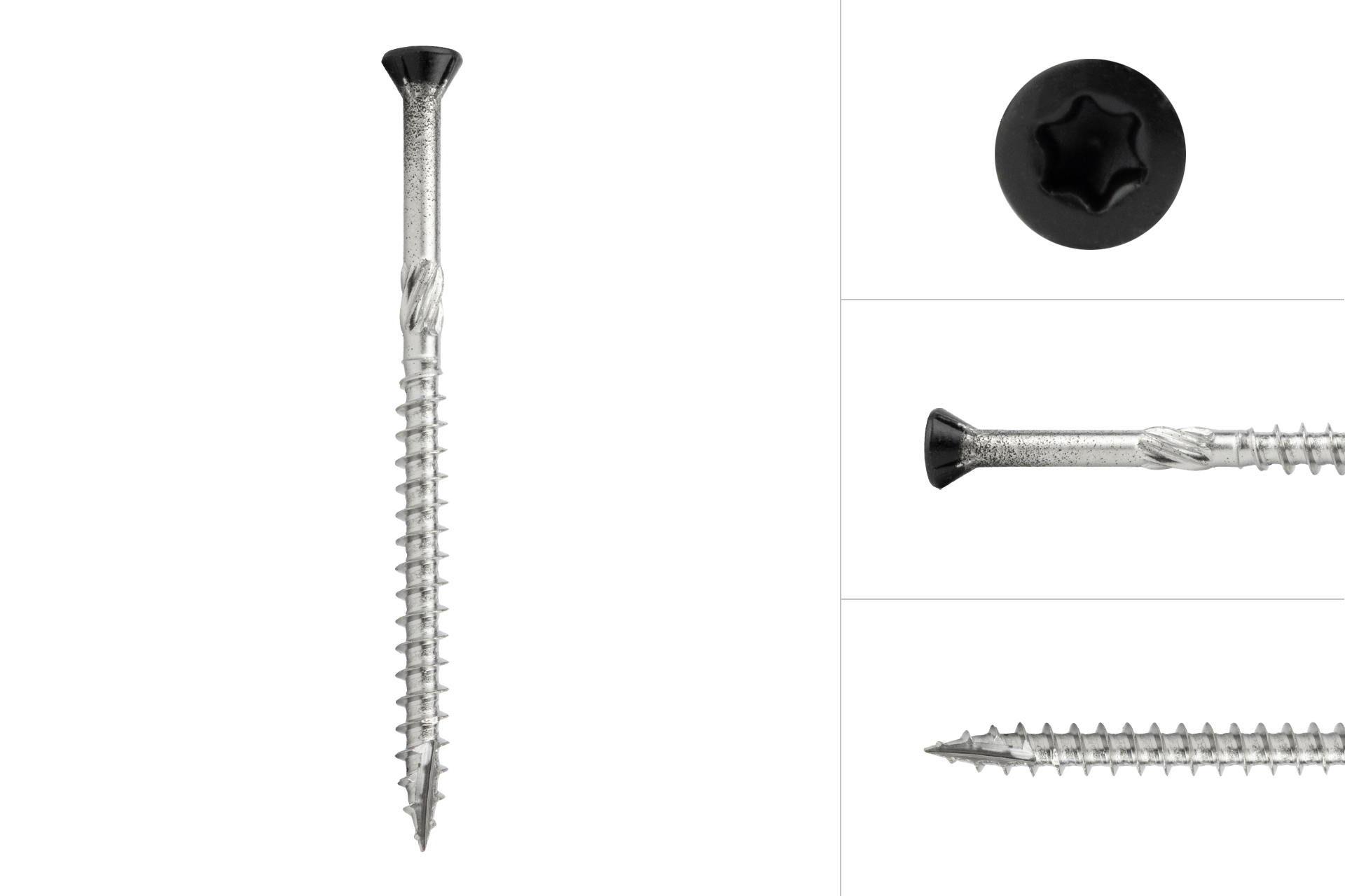 Voordeelemmer Potdekselschroeven Zwart RVS 410 4.0 x 60 mm Torx 15 Deeldraad - 1000 stuks, foto 2 van 5