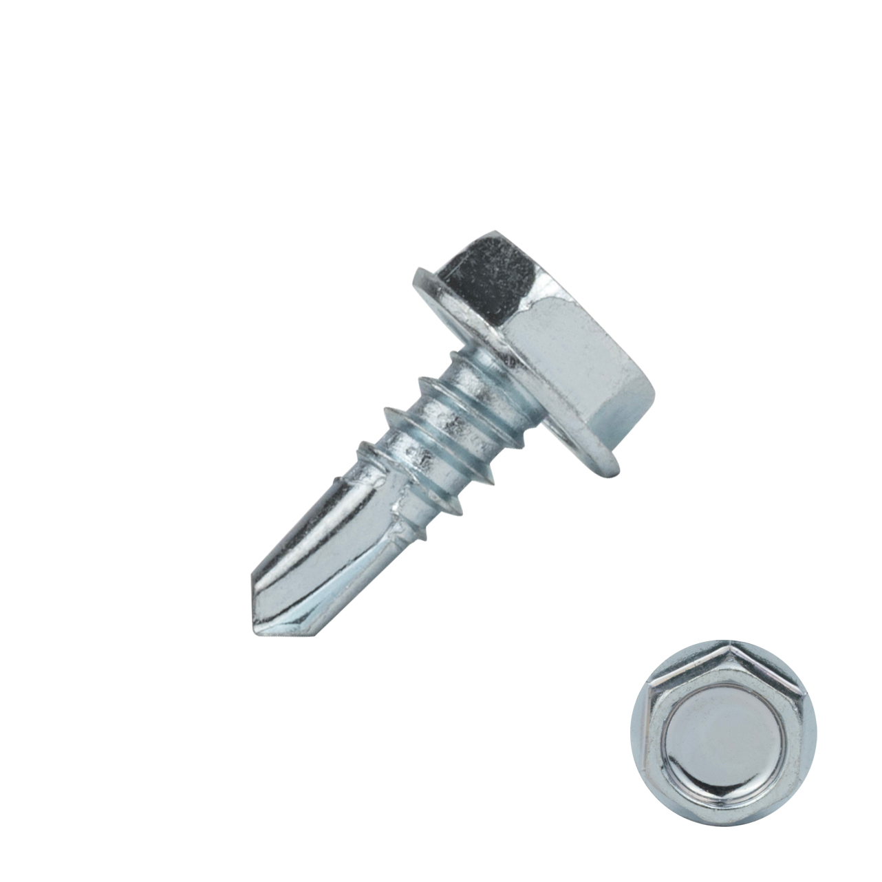 Zelfborende schroeven 4,8 x 13 mm Verzinkt Zeskantkop - Doos 200 stuks