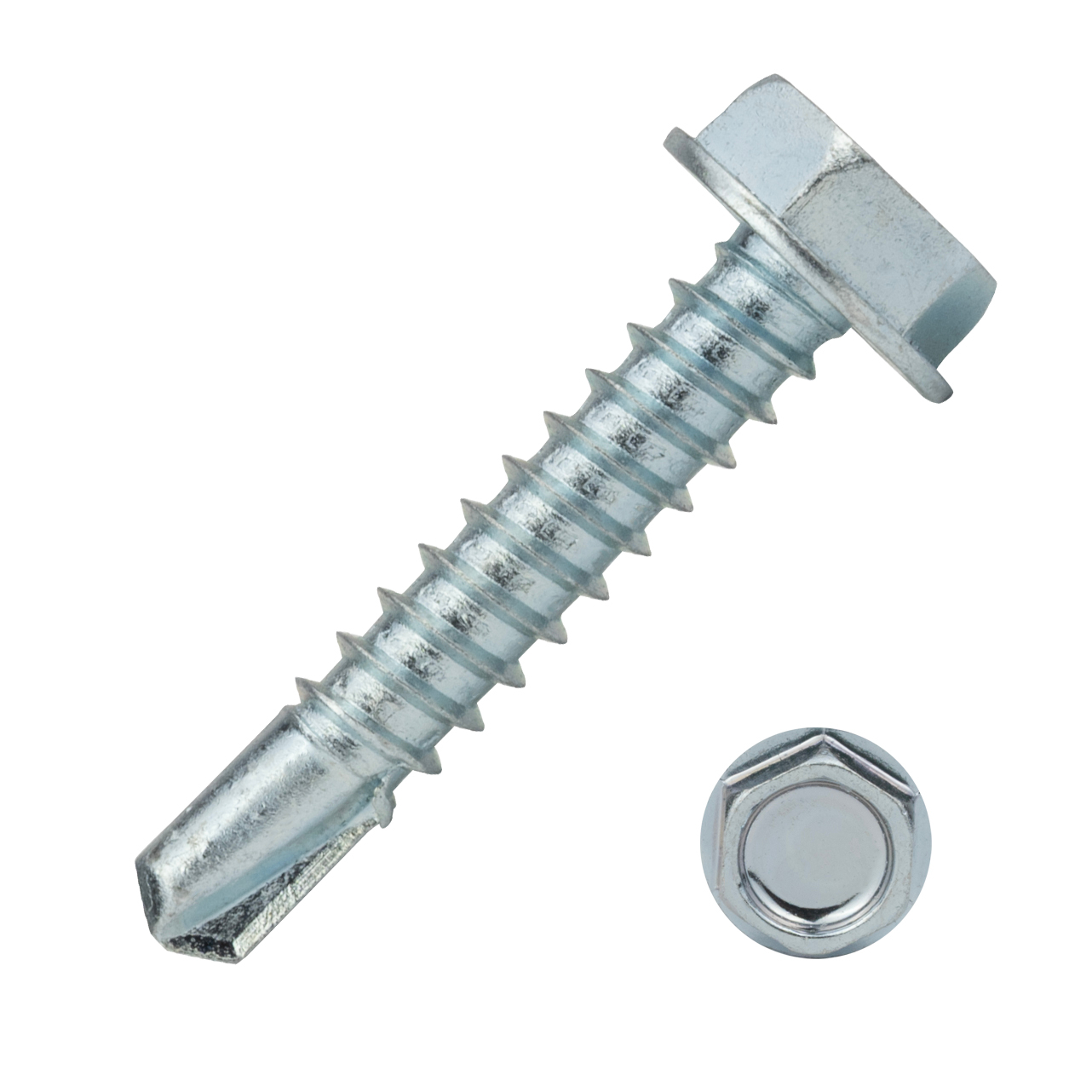 Zelfborende schroeven 4,8 x 25 mm Verzinkt Zeskantkop - Doos 200 stuks