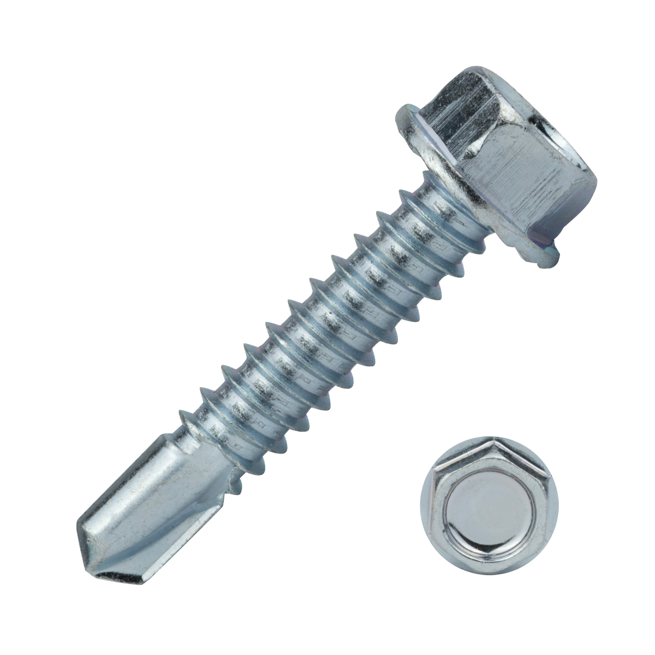 Zelfborende schroeven 6,3 x 32 mm Verzinkt Zeskantkop - Doos 200 stuks