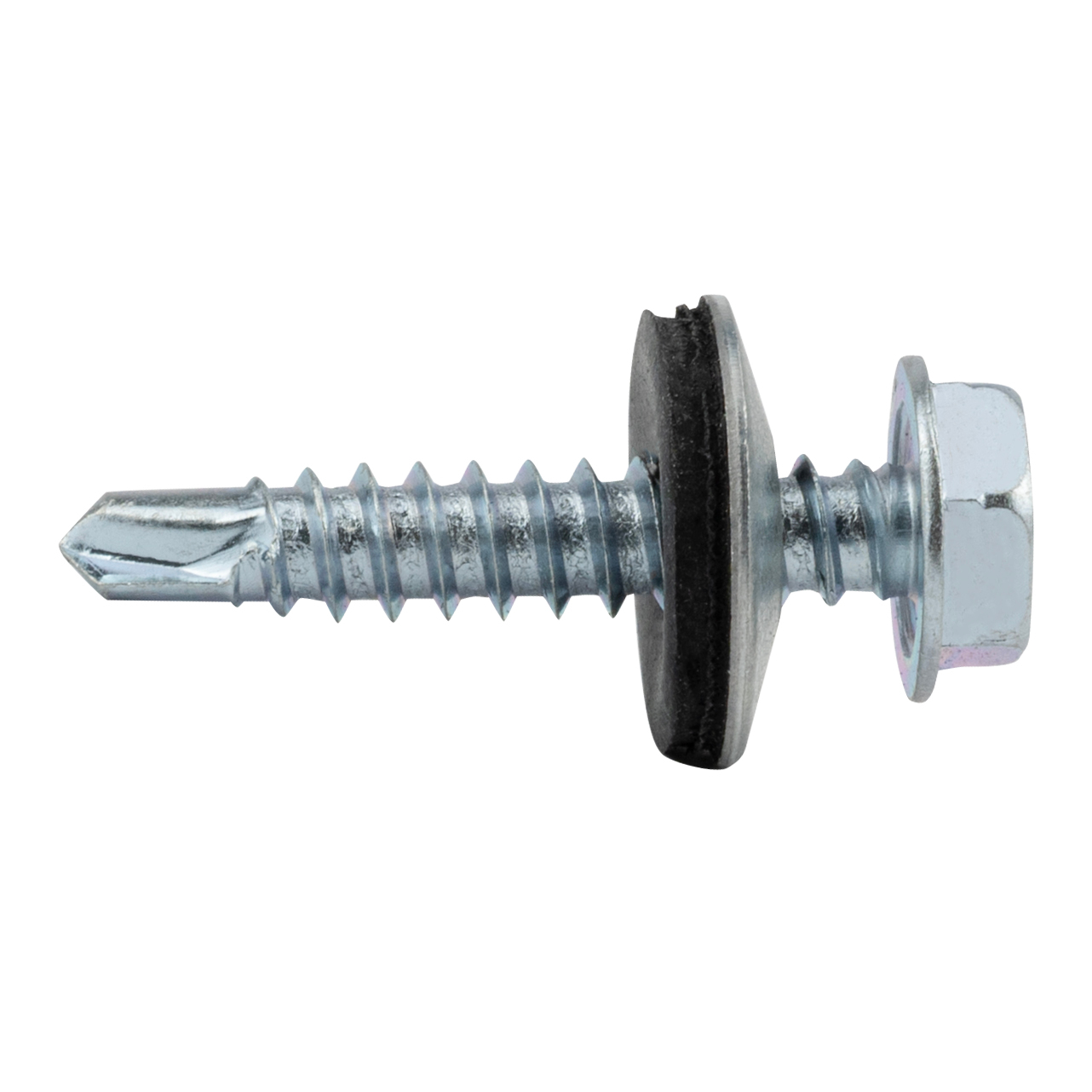 Zelfborende schroeven 4,8 x 25 mm Verzinkt Zeskantkop met 14 mm ring - Doos 200 stuks, foto 2 van 3