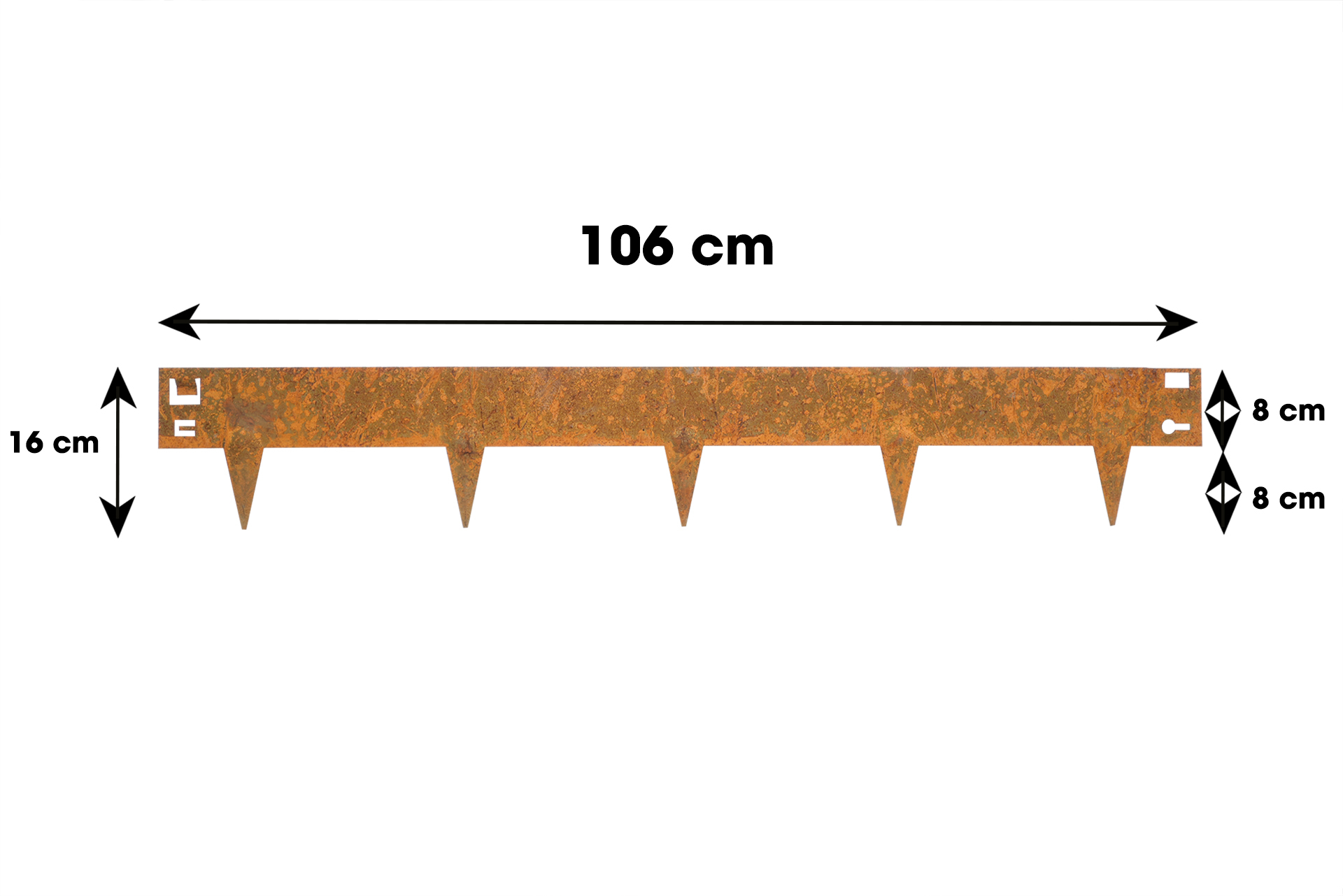Cortenstaal Borderrand 16 x 106 cm Flexibel - 20 Stuks, foto 4 van 6