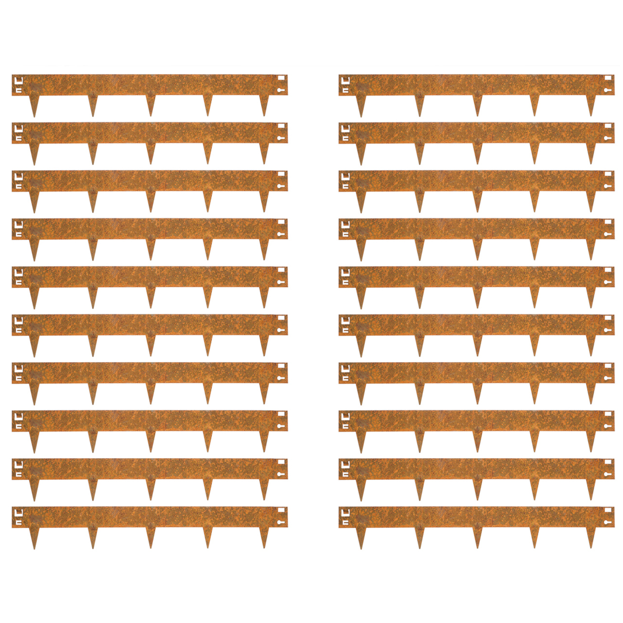 Cortenstaal Borderrand 16 x 106 cm Flexibel - 20 Stuks