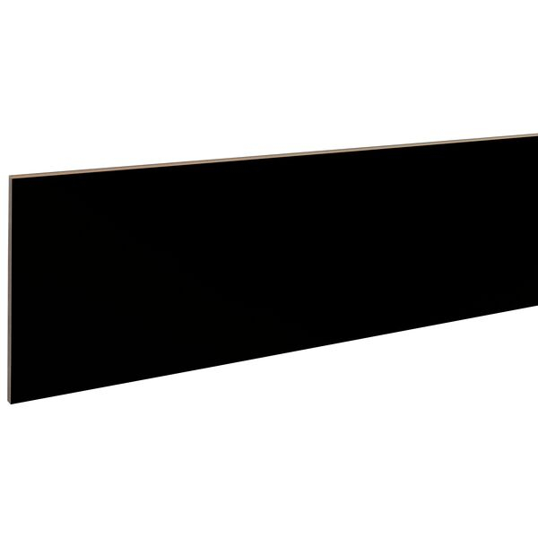 PVC Stootbord Zwart - 130 x 20 cm