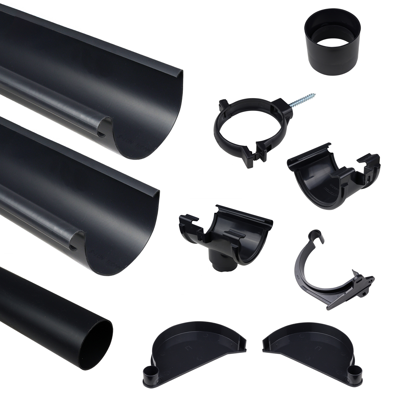 PVC Dakgoot 3.40 meter - Complete set
