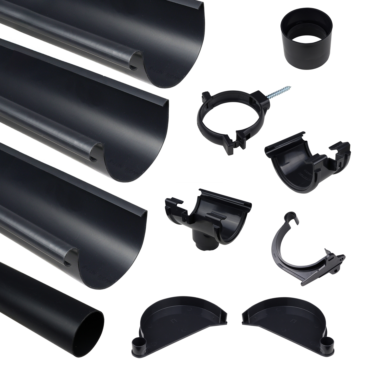 PVC Dakgoot 5.10 meter - Complete set