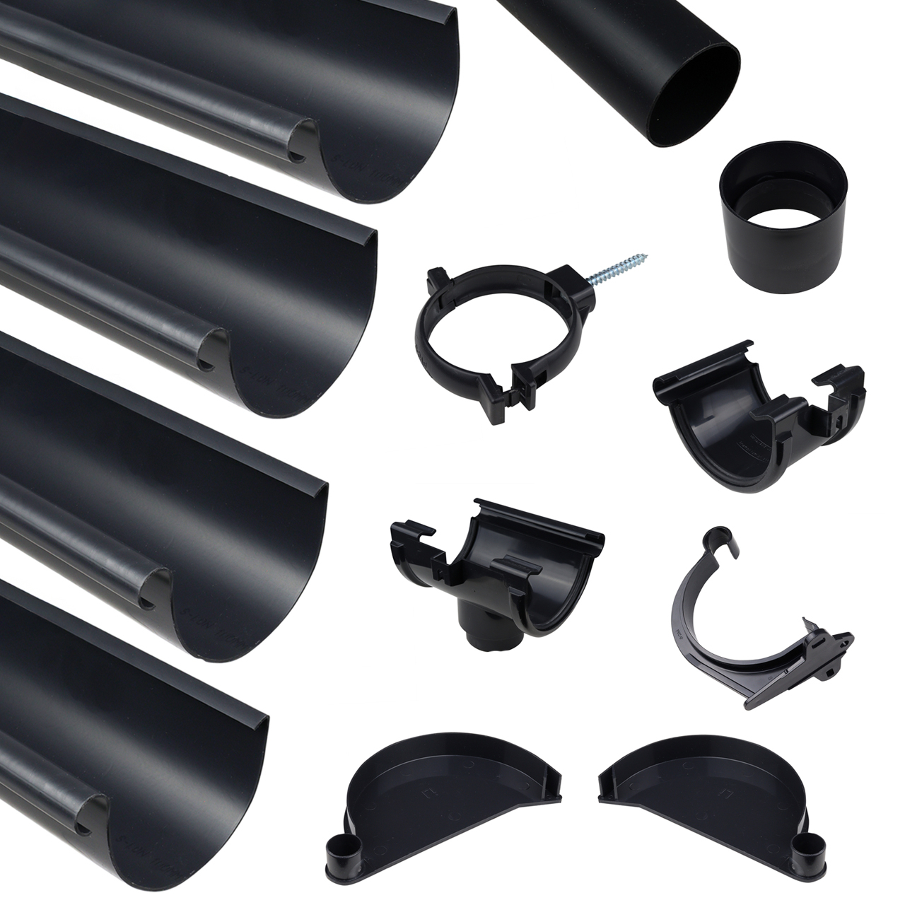 PVC Dakgoot 6.80 meter - Complete set