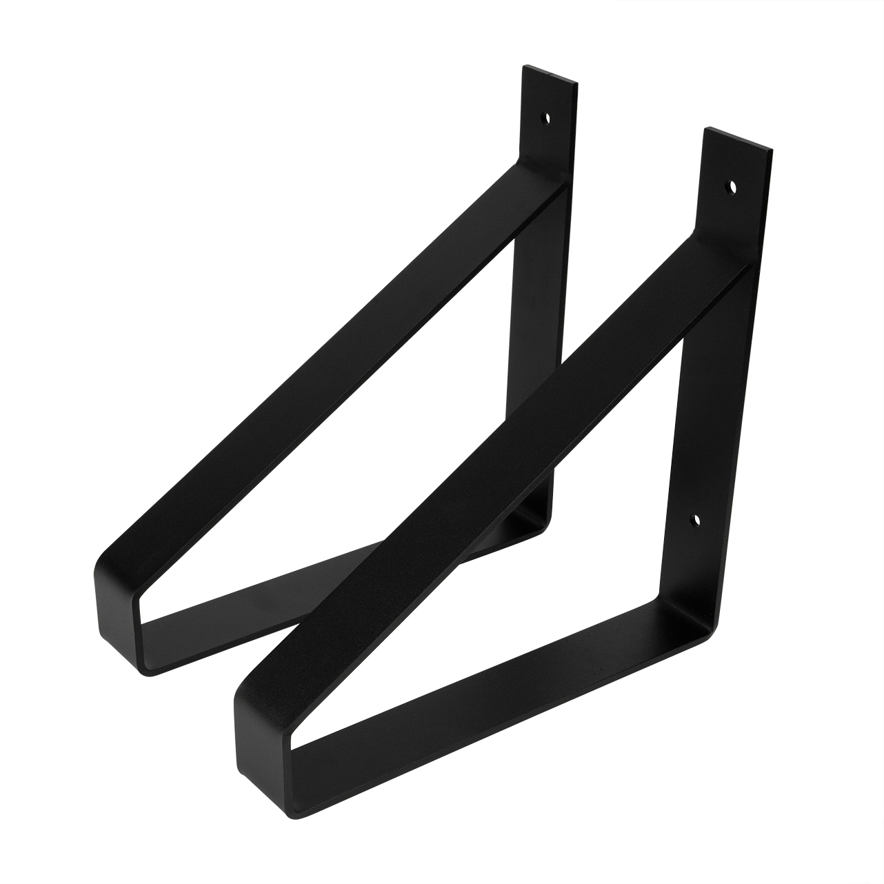 Plankdrager Zwart Industrieel 25 x 25 cm - Set 2 Stuks