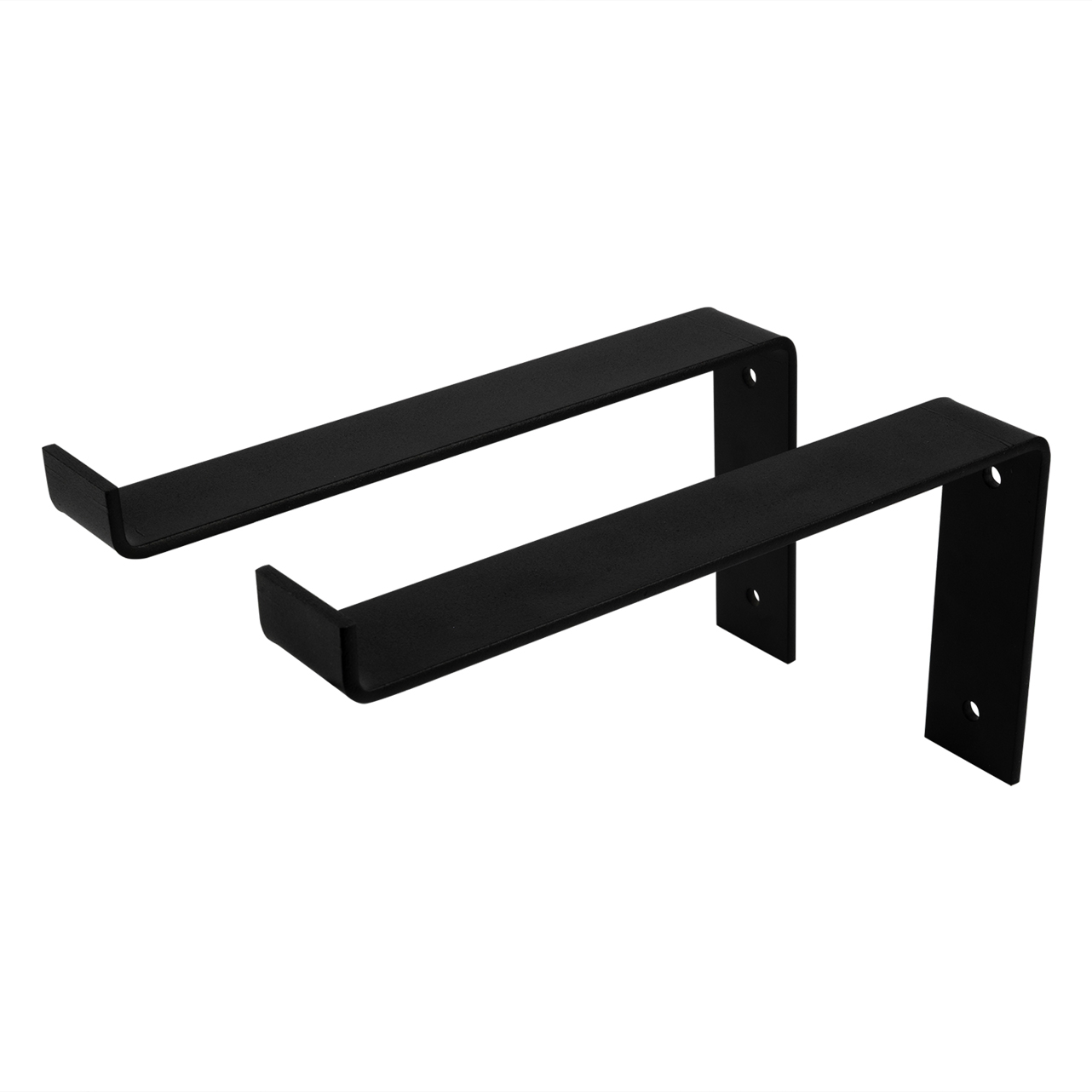 Plankdrager Zwart Industrieel Staand 15 x 25 cm - Set 2 Stuks
