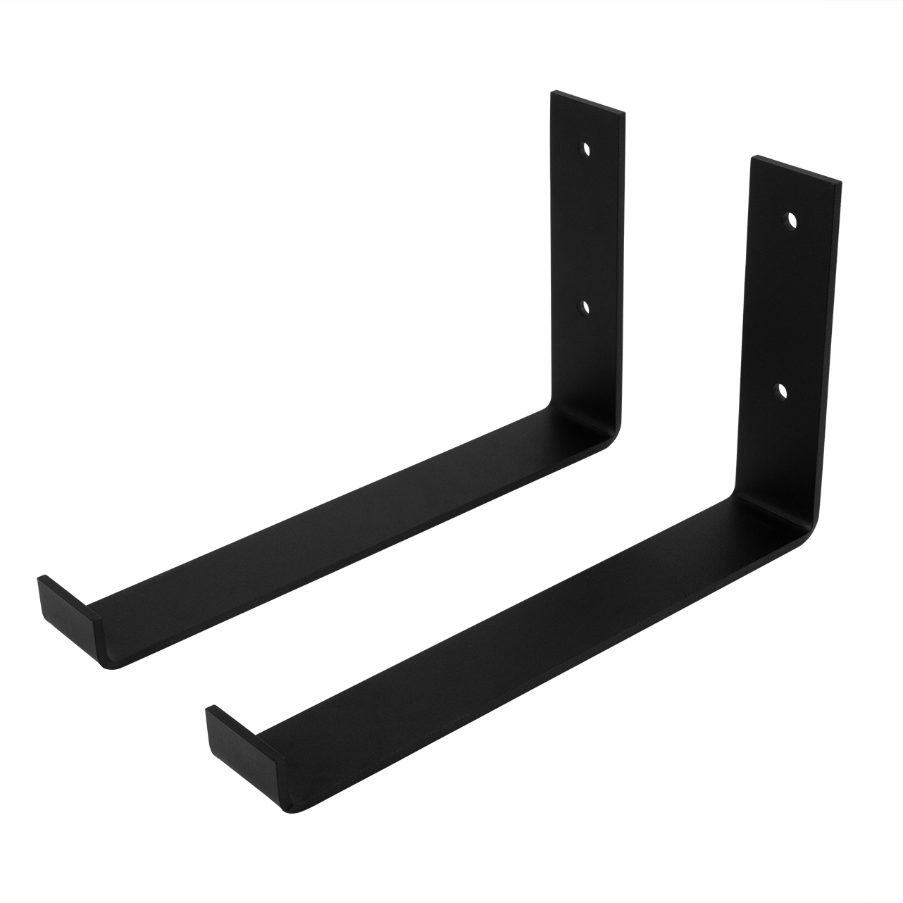 Plankdrager Zwart Industrieel Hangend 15 x 25 cm - Set 2 Stuks