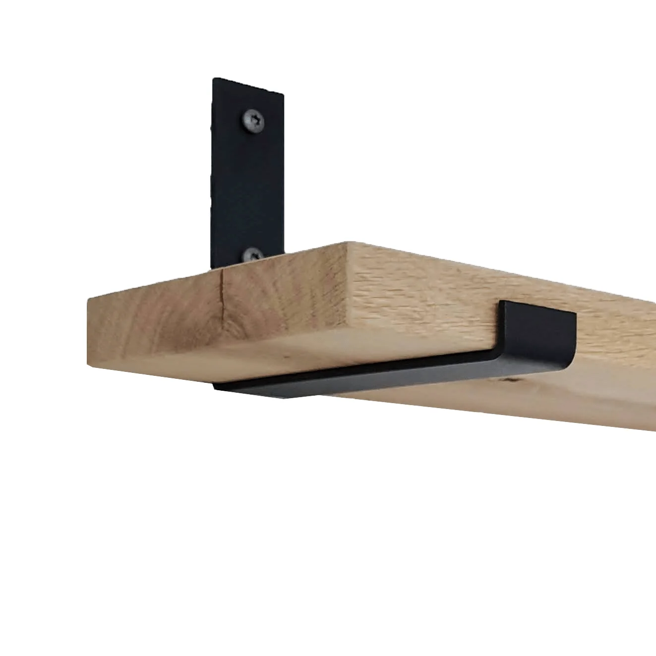 Plankdrager Zwart Industrieel Hangend 15 x 25 cm - Set 2 Stuks, foto 2 van 6