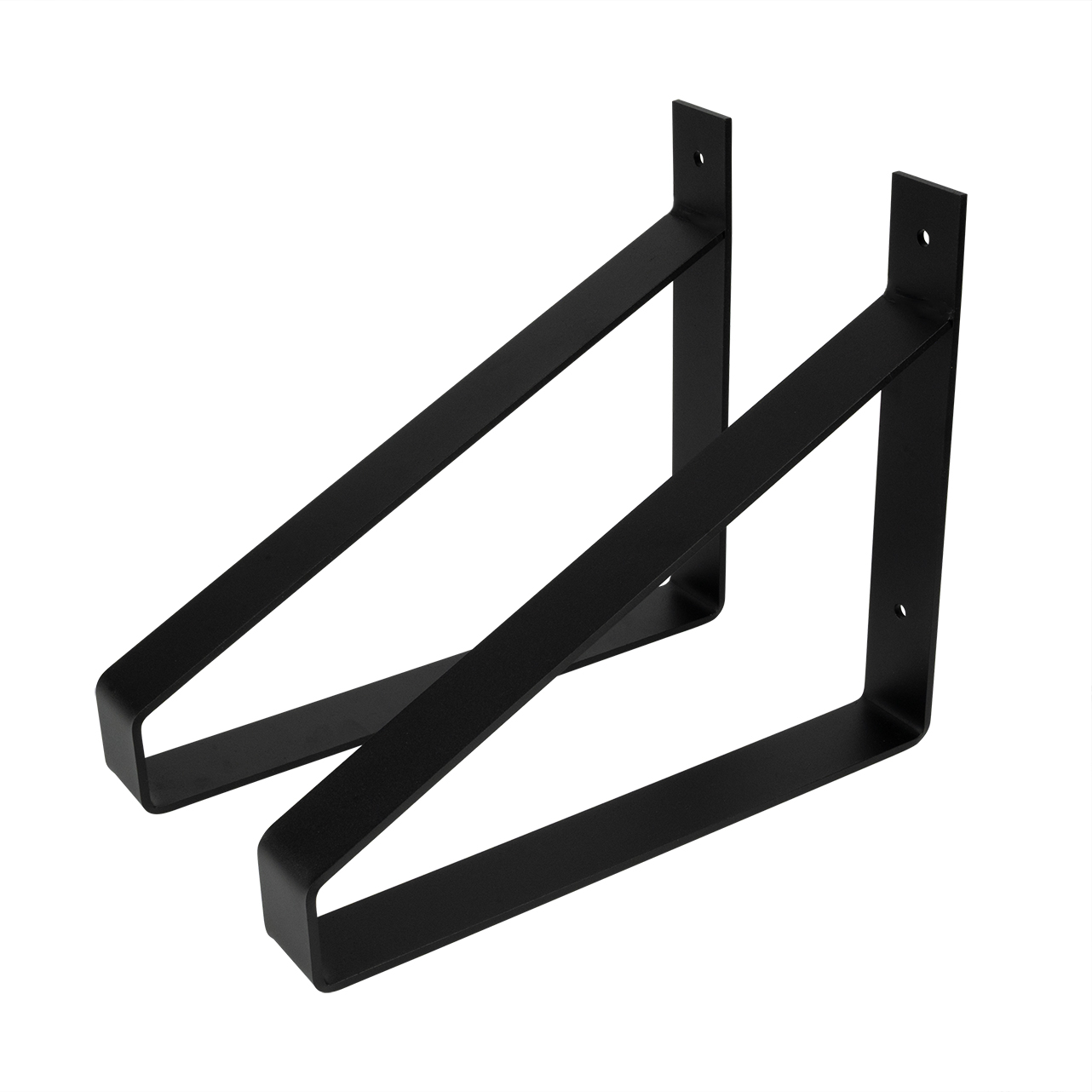 Plankdrager Zwart Industrieel 30 x 25 cm - Set 2 Stuks