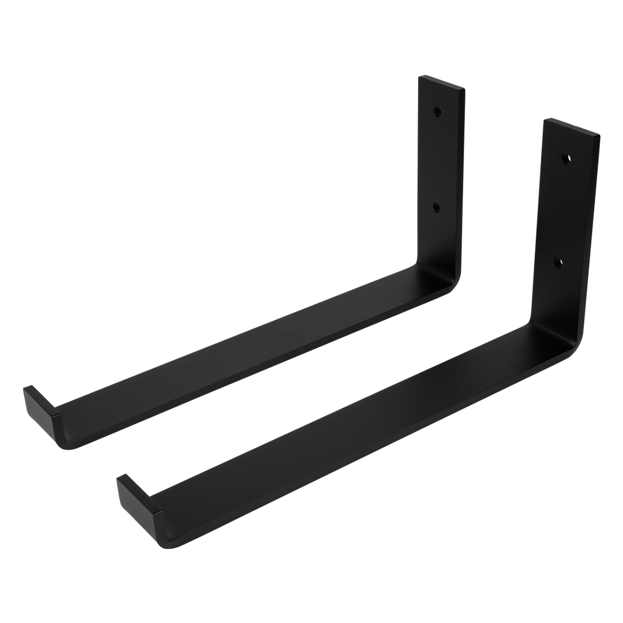 Plankdrager Zwart Industrieel Hangend 15 x 30 cm - Set 2 Stuks