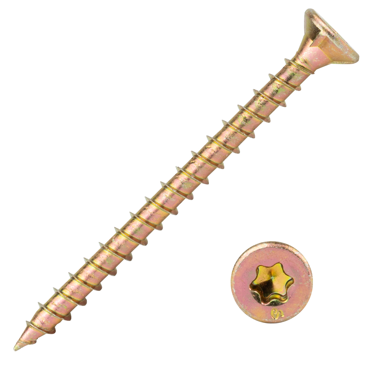 Voordeelemmer Spaanplaatschroeven Geel Verzinkt 4.0 x 50 mm Torx 20 Voldraad - 1500 stuks, foto 3 van 3